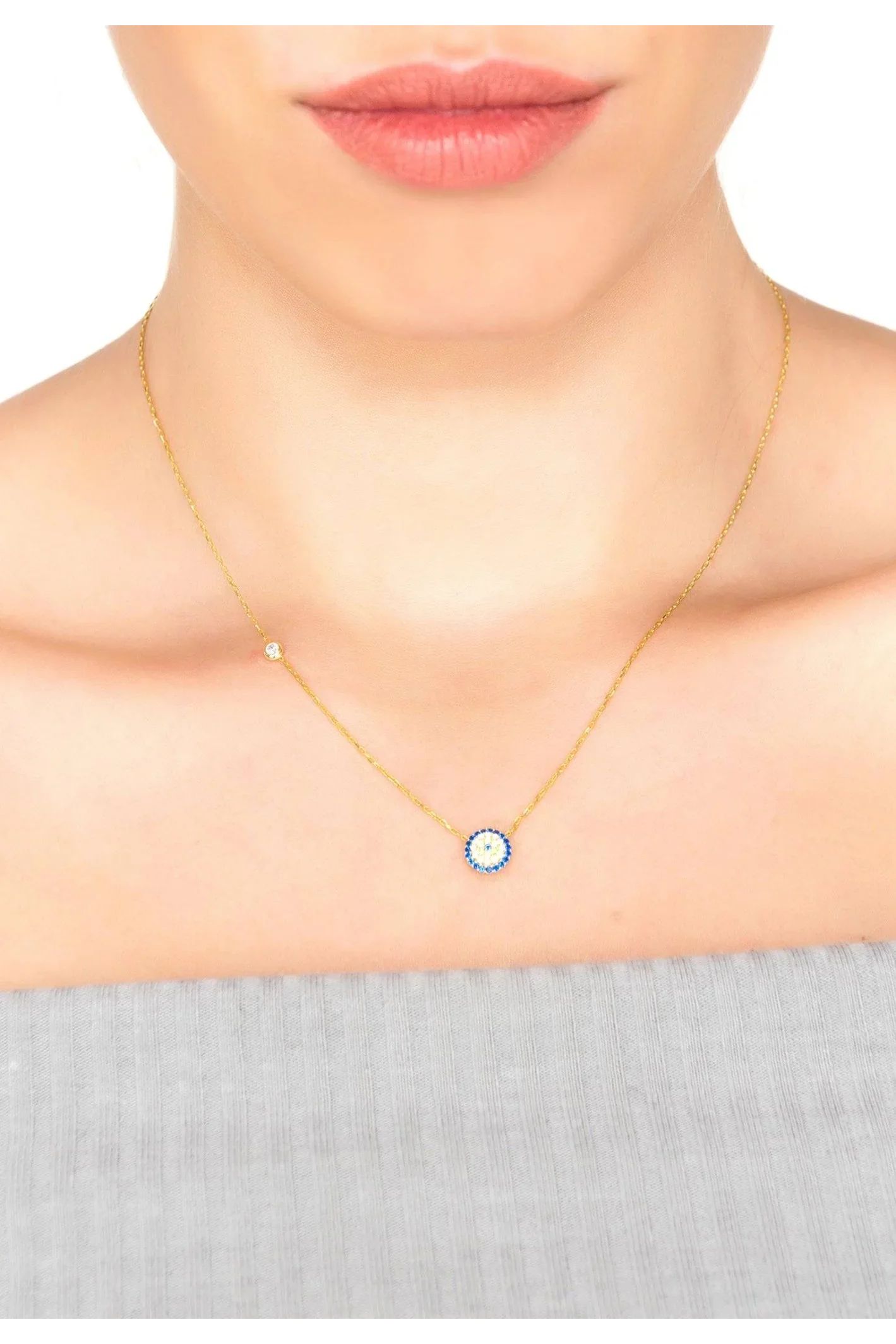 Evil Eye Necklace Gold - LATELITA Necklaces