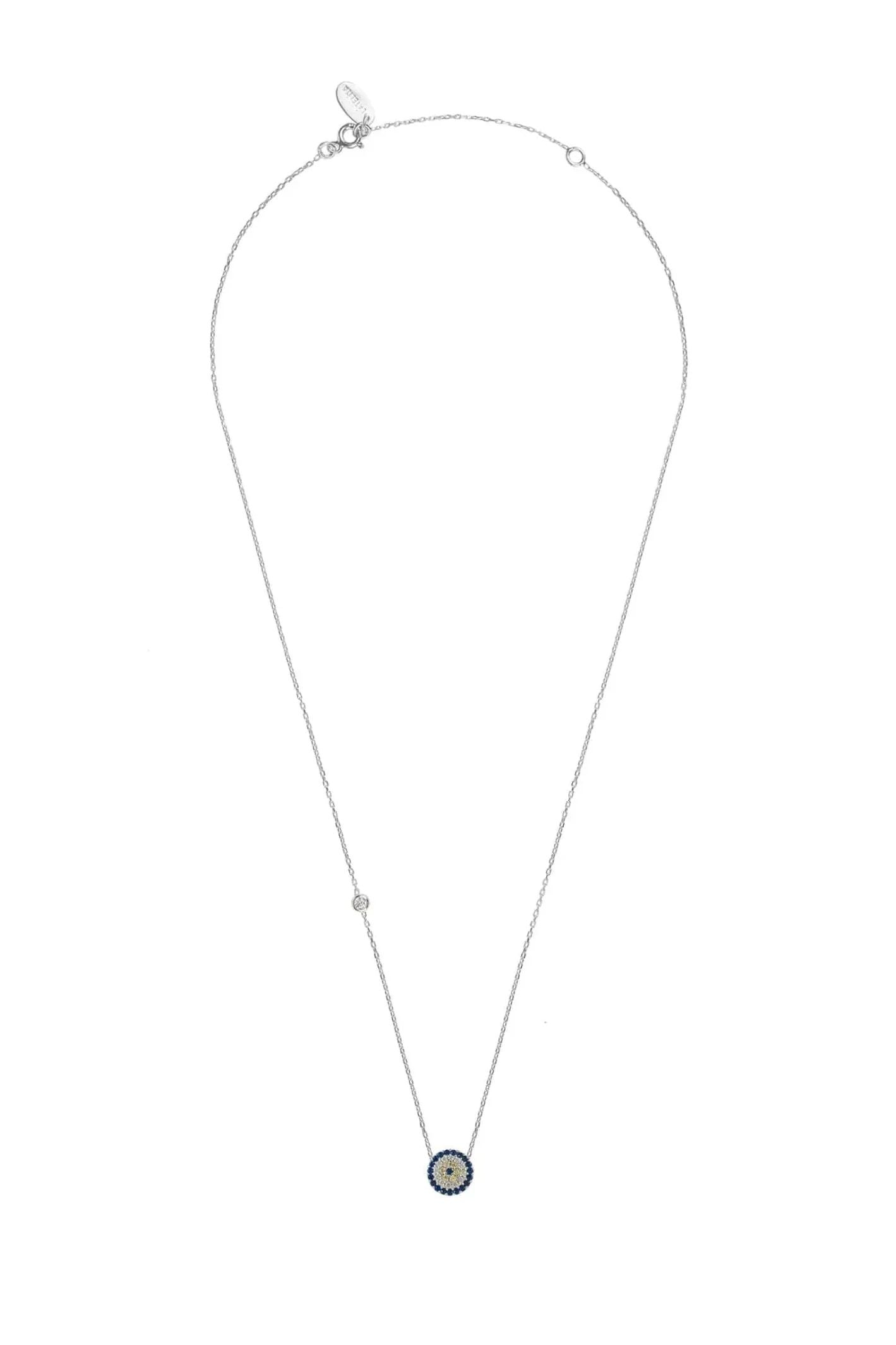 Evil Eye Necklace Silver - LATELITA Necklaces