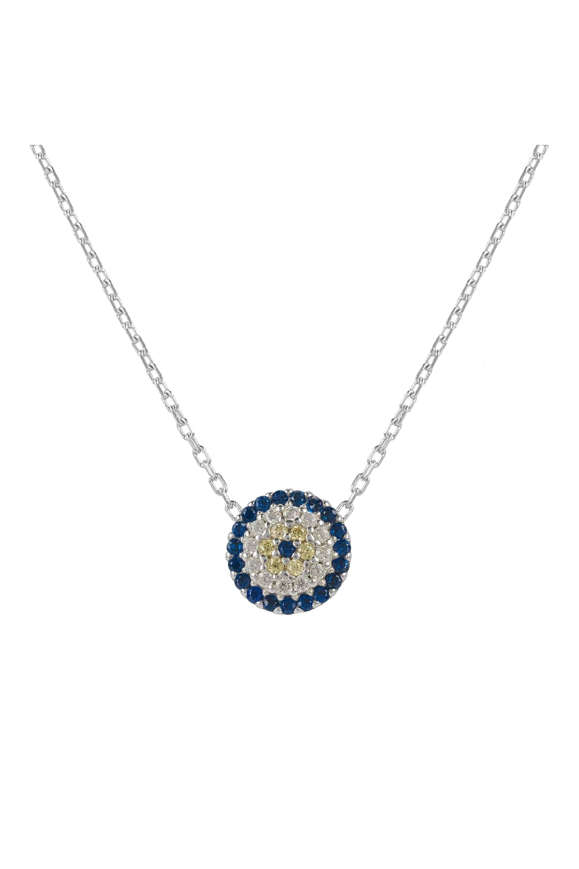 Evil Eye Necklace Silver - LATELITA Necklaces