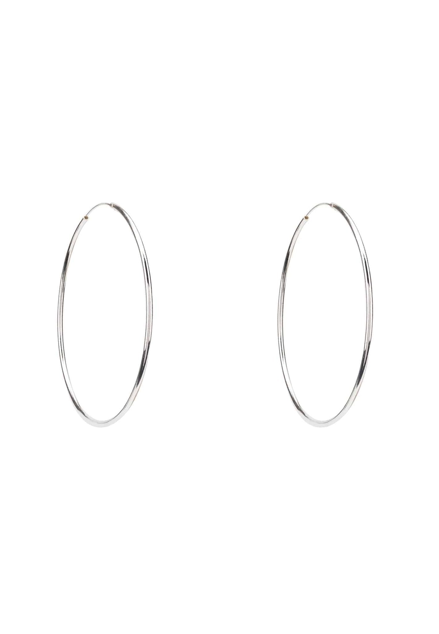 Extra Large Silver Hoop Earrings