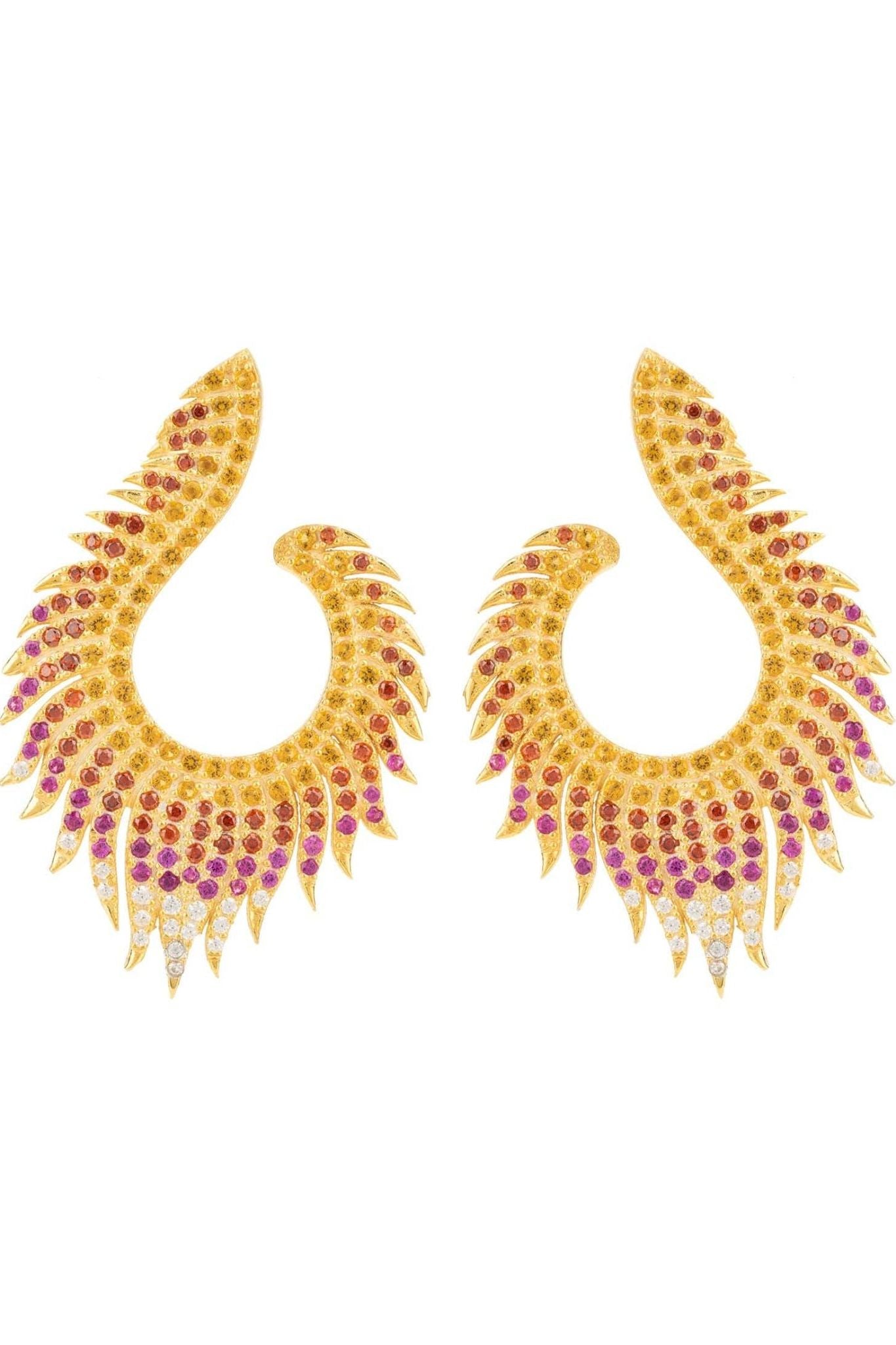 Flame Earrings Golden Fire Gold - LATELITA Earrings