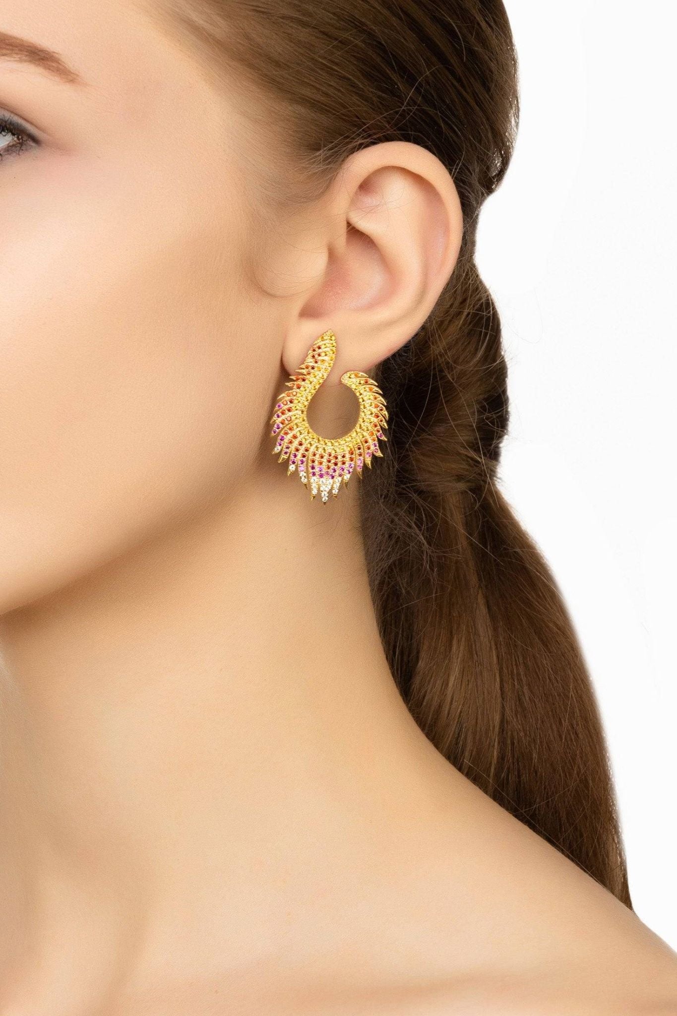 Flame Earrings Golden Fire Gold - LATELITA Earrings