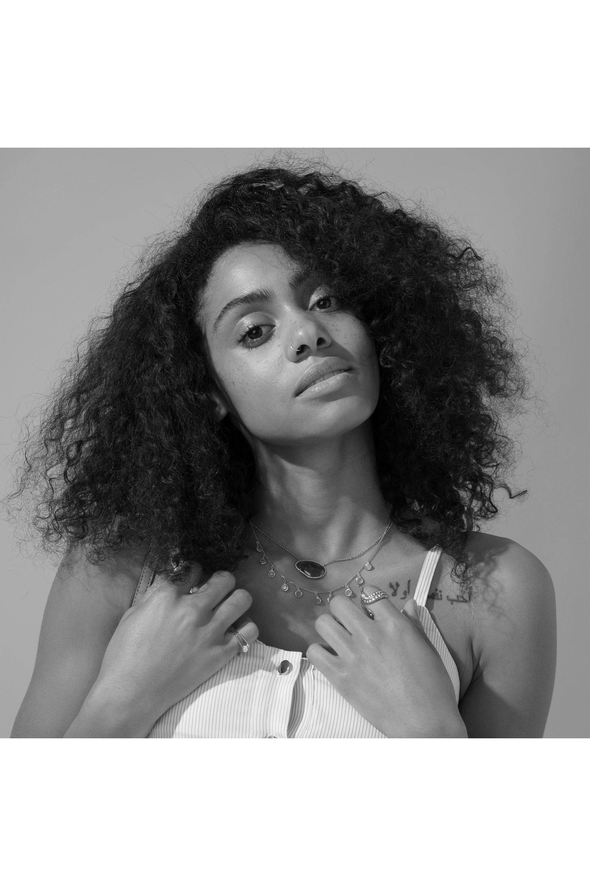 Florence Round Gemstone Necklace Rosegold Rose Quartz - LATELITA Necklaces