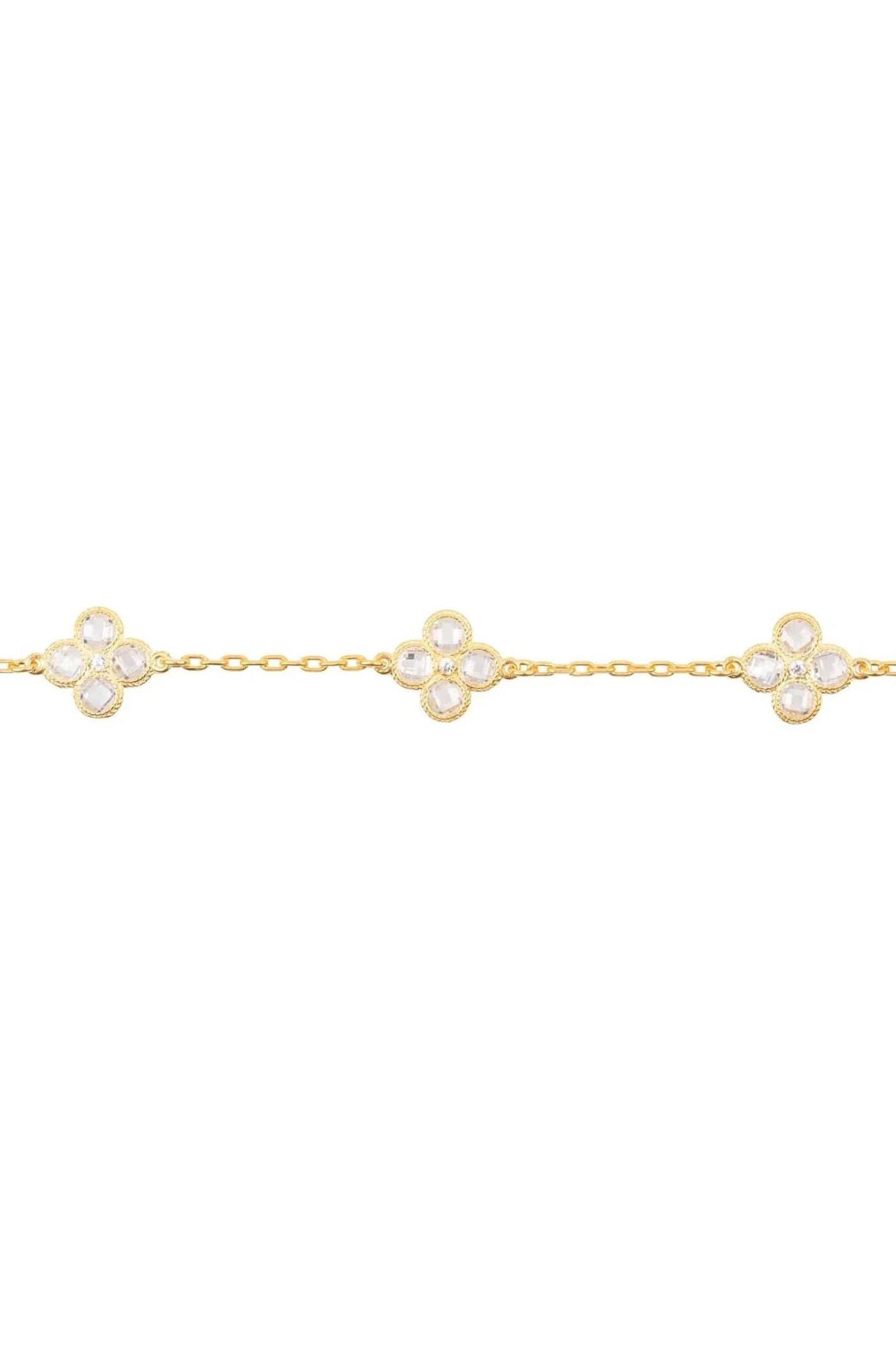 Flower Clover Triple Bracelet Gold - LATELITA Bracelets