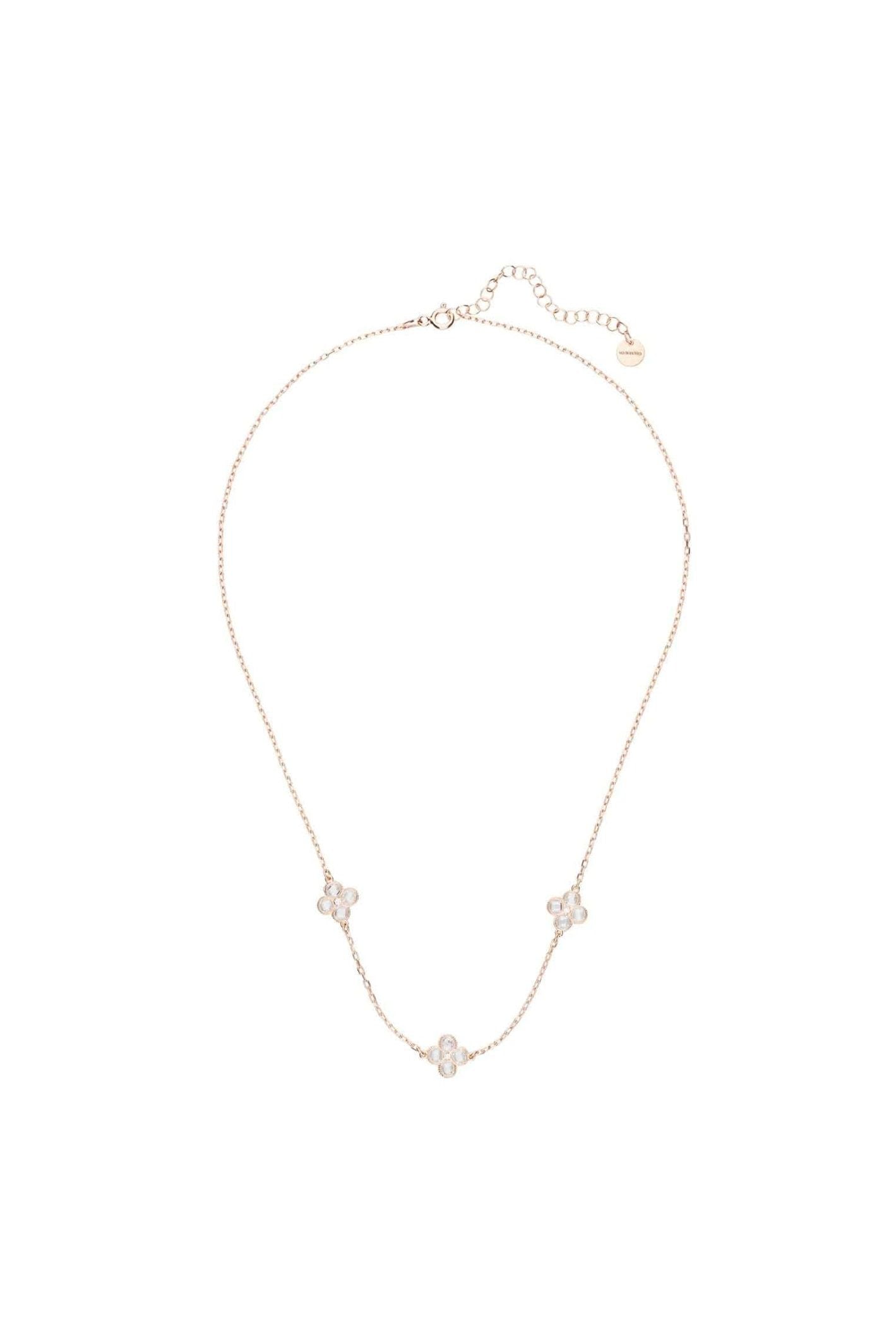 Flower Clover Triple Choker Necklace Rosegold - LATELITA Necklaces