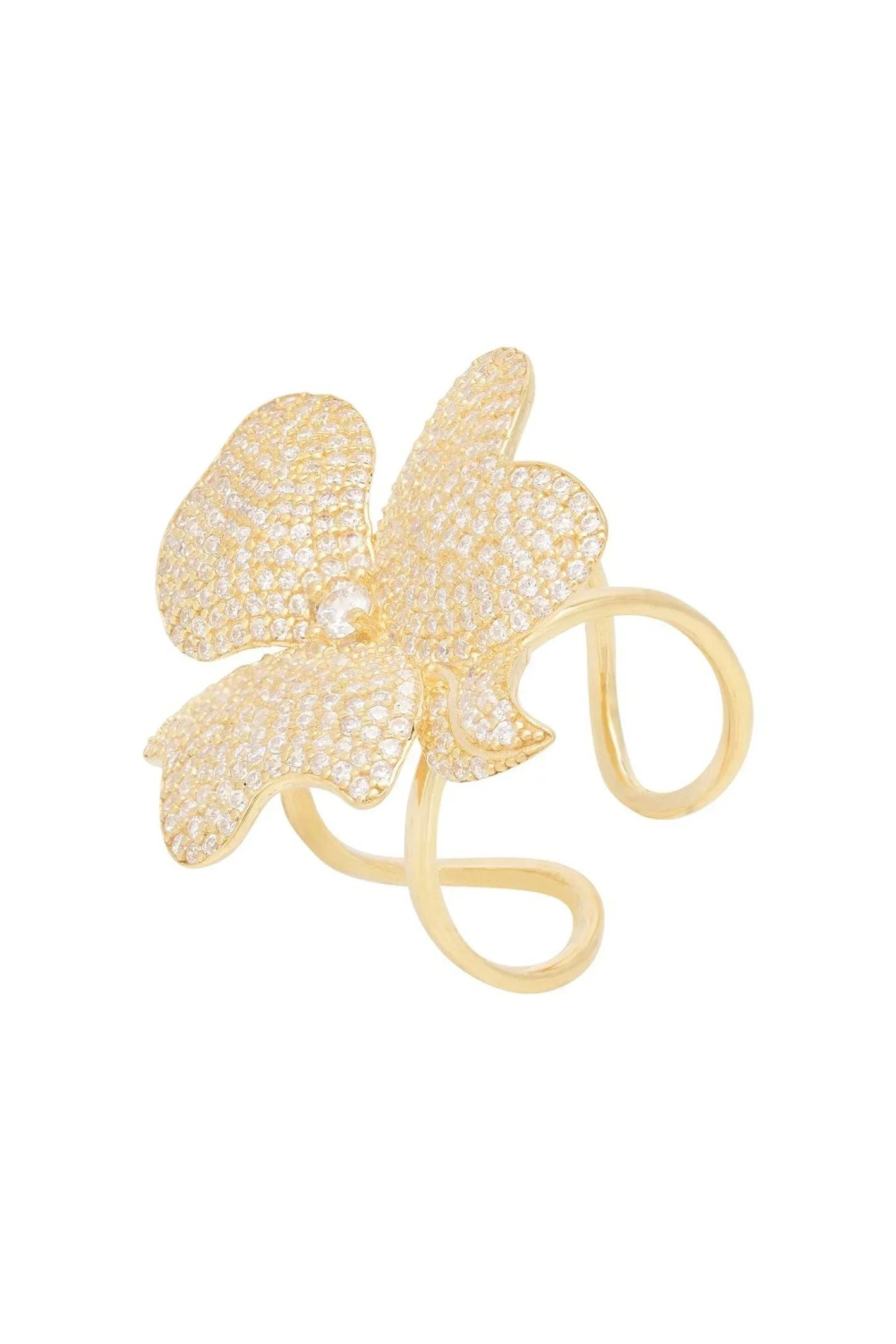 Flower Cocktail Ring Gold - LATELITA Rings