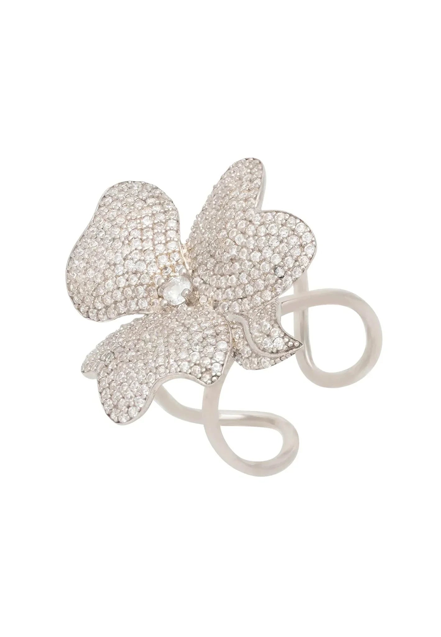 Flower Cocktail Ring Silver - LATELITA Rings