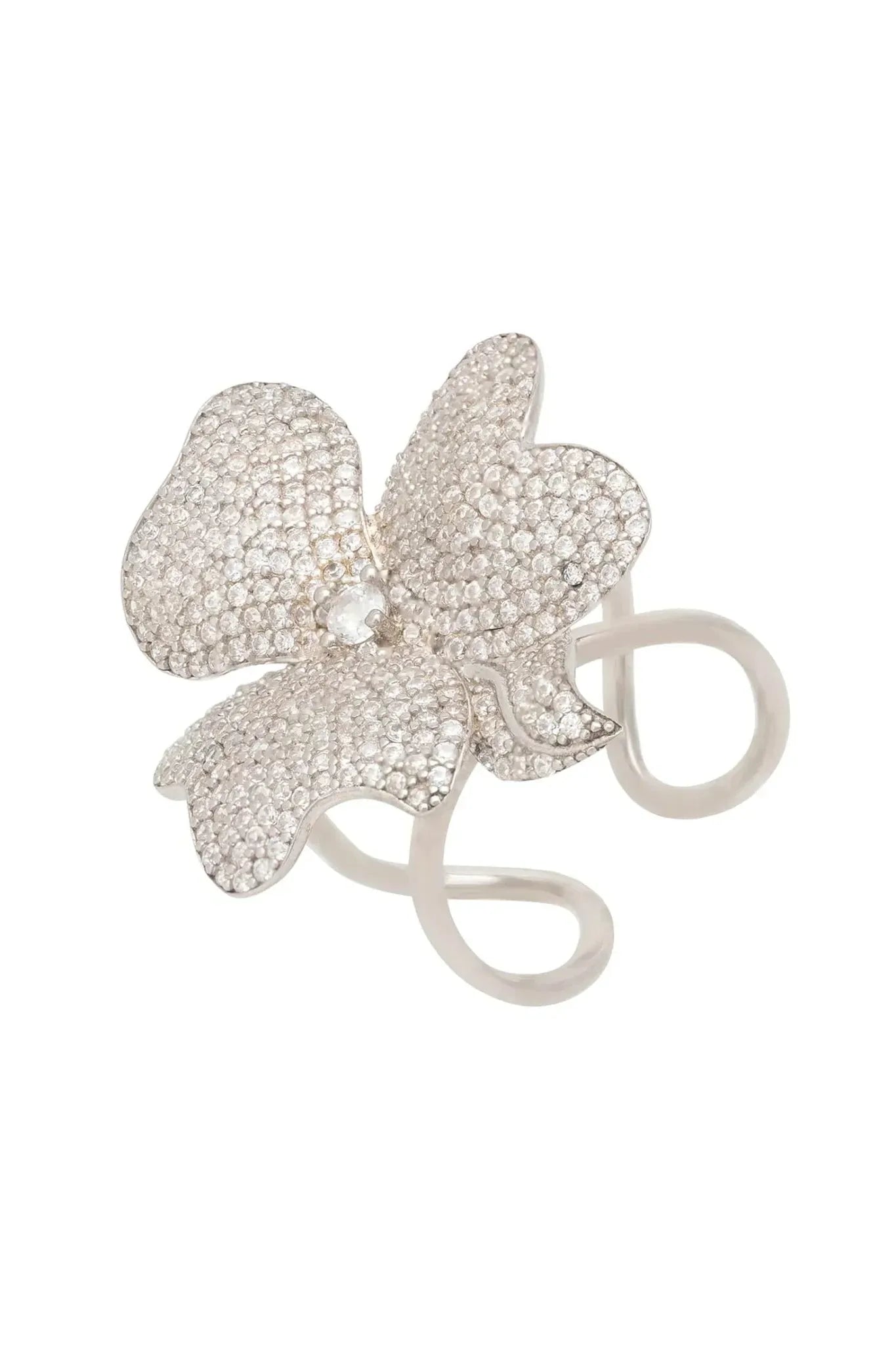 Flower Cocktail Ring Silver - LATELITA Rings