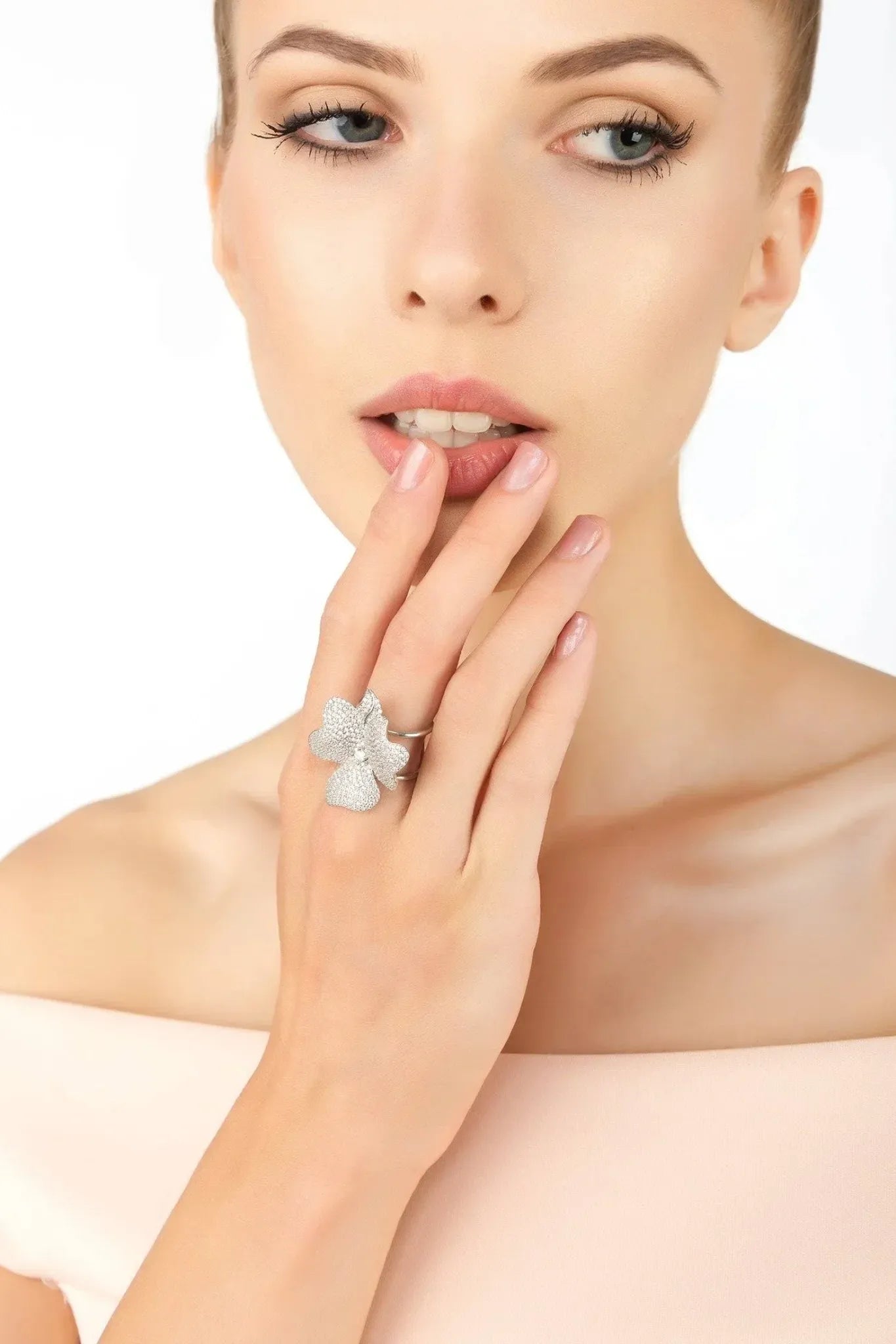Flower Cocktail Ring Silver - LATELITA Rings