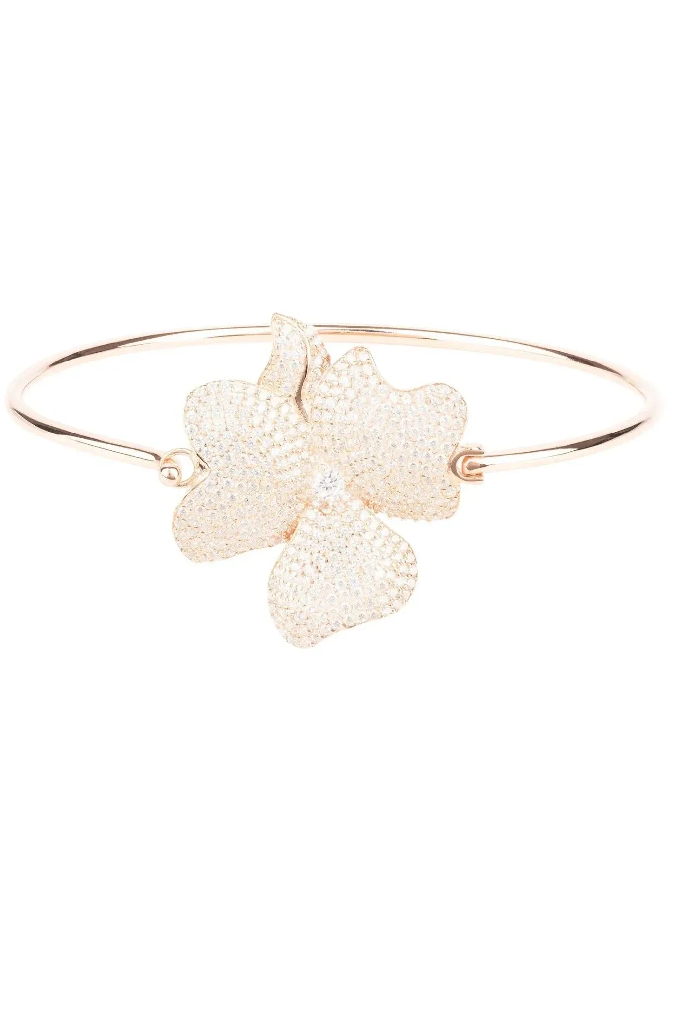Flower Large Statement Cuff Bracelet Rosegold - LATELITA Bracelets