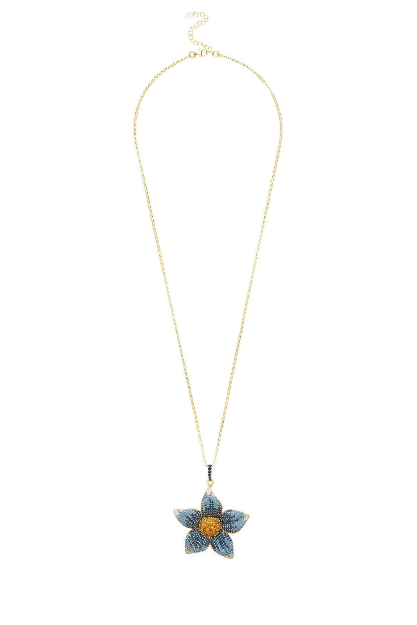 Forget Me Not Flower Necklace Gold - LATELITA Necklaces