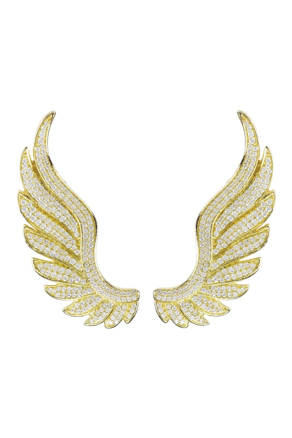 Gabriel Angel Wing Ear Climber Gold - LATELITA Earrings