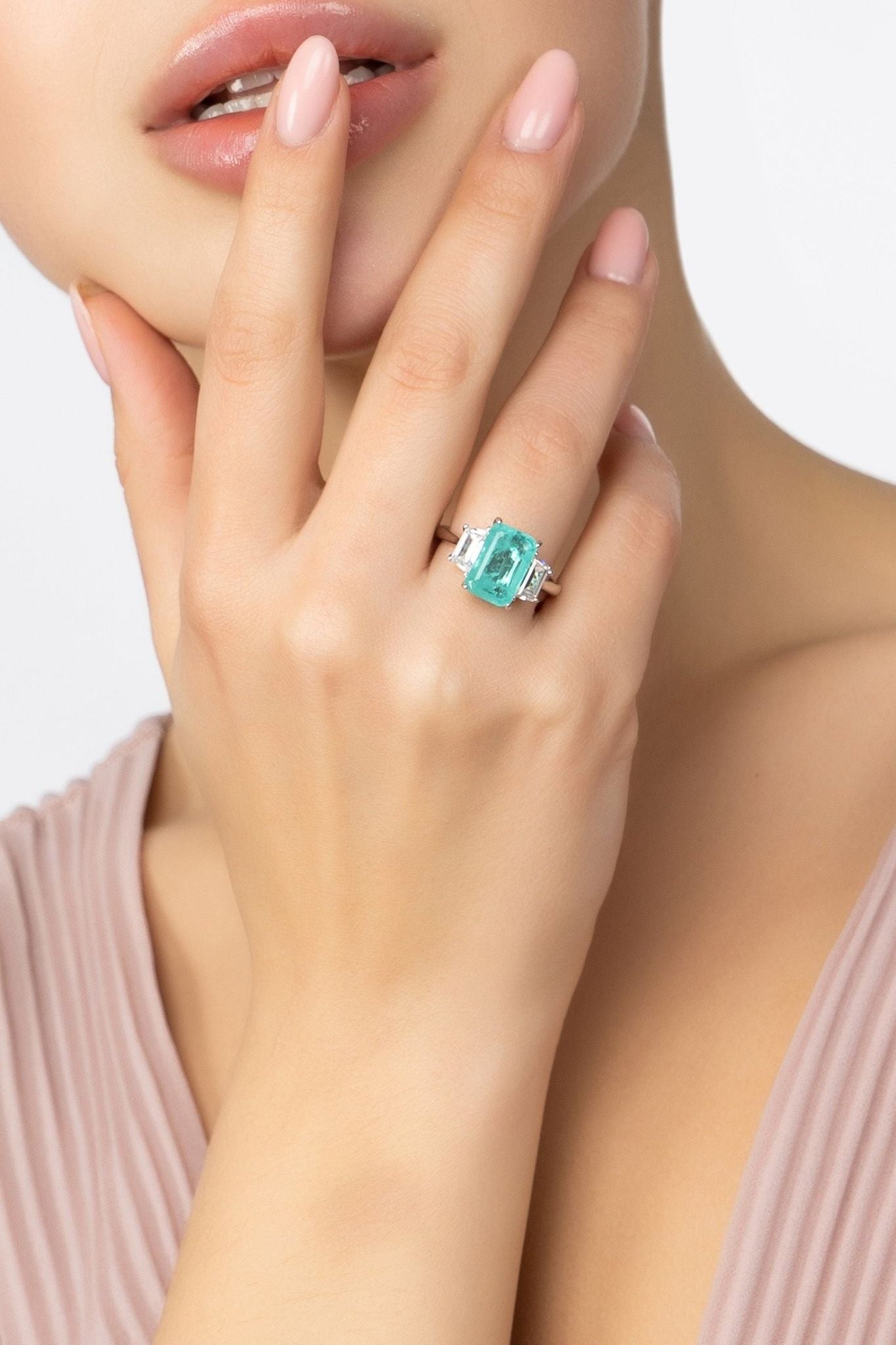 Georgina Gemstone Cocktail Ring Silver Paraiba Tourmaline - LATELITA Rings