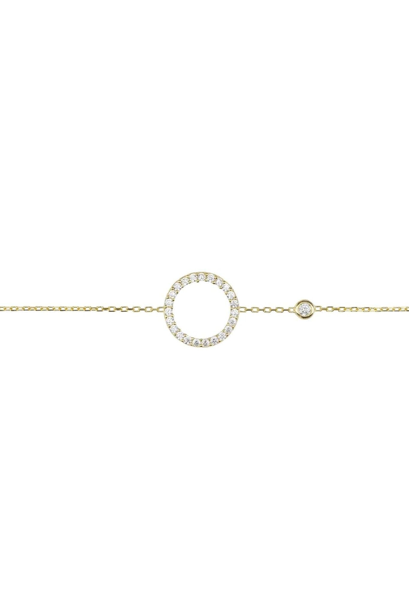 Halo Sparkling Circle Bracelet Gold - LATELITA Bracelets