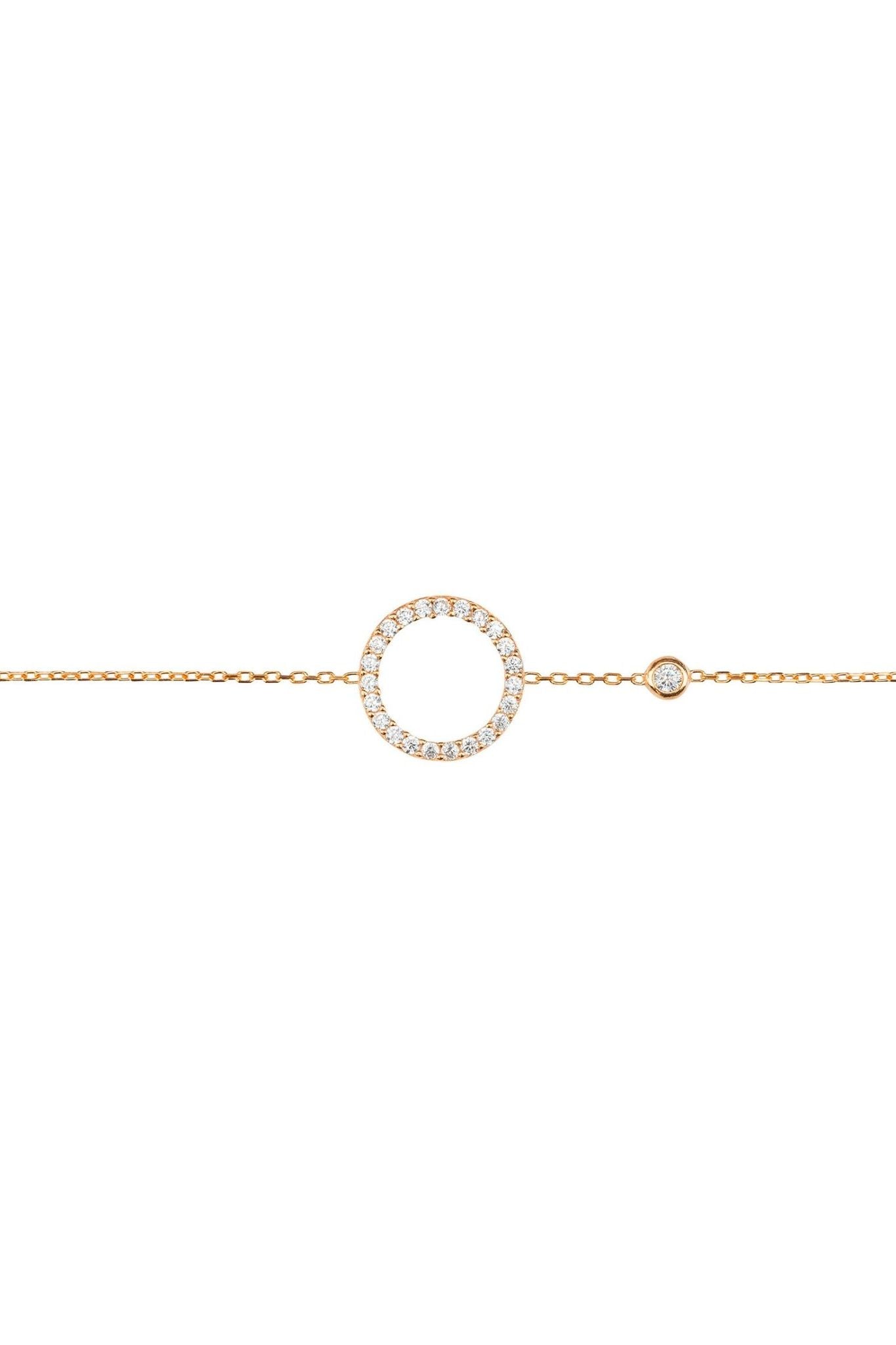 Halo Sparkling Circle Bracelet Rosegold - LATELITA Bracelets
