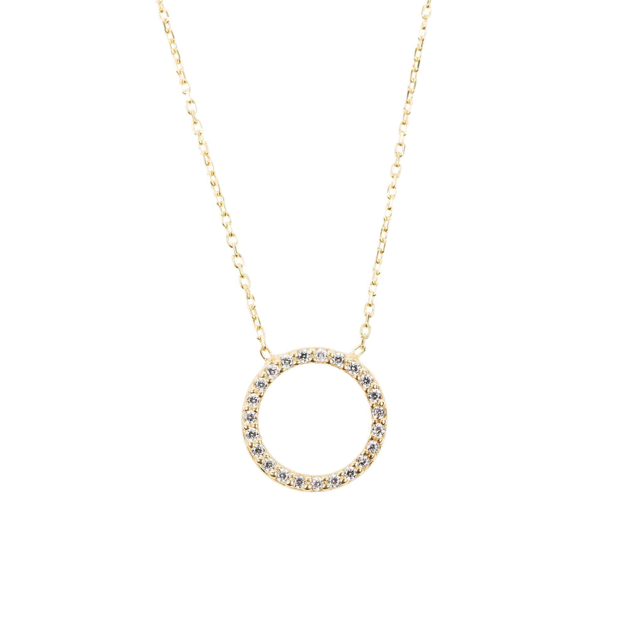 Halo Sparkling Circle Necklace - LATELITA Necklaces