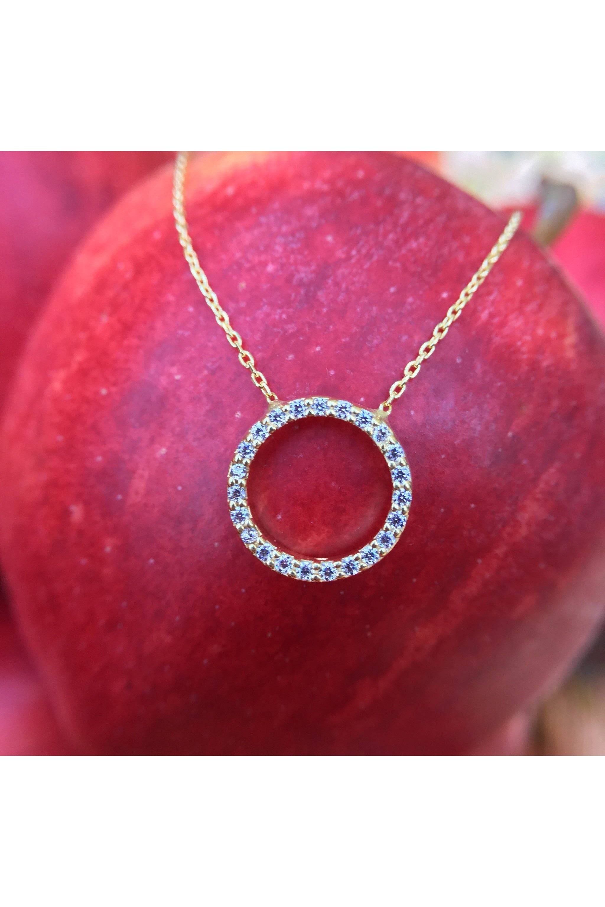 Halo Sparkling Circle Necklace - LATELITA Necklaces