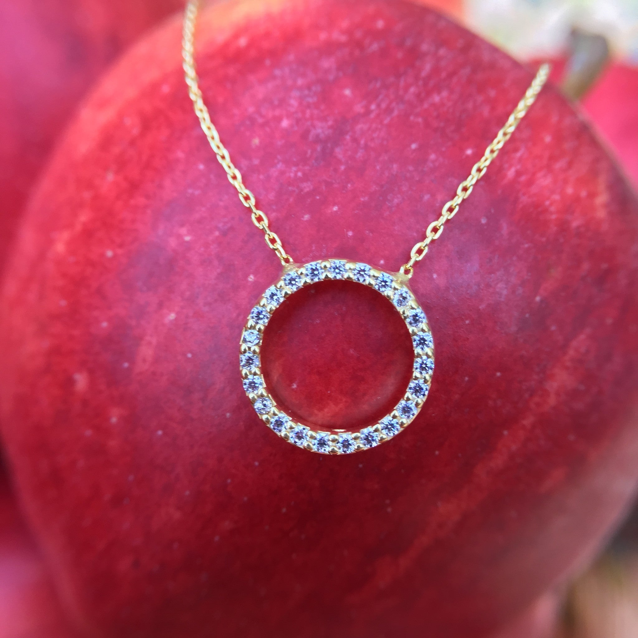 Halo Sparkling Circle Necklace - LATELITA Necklaces