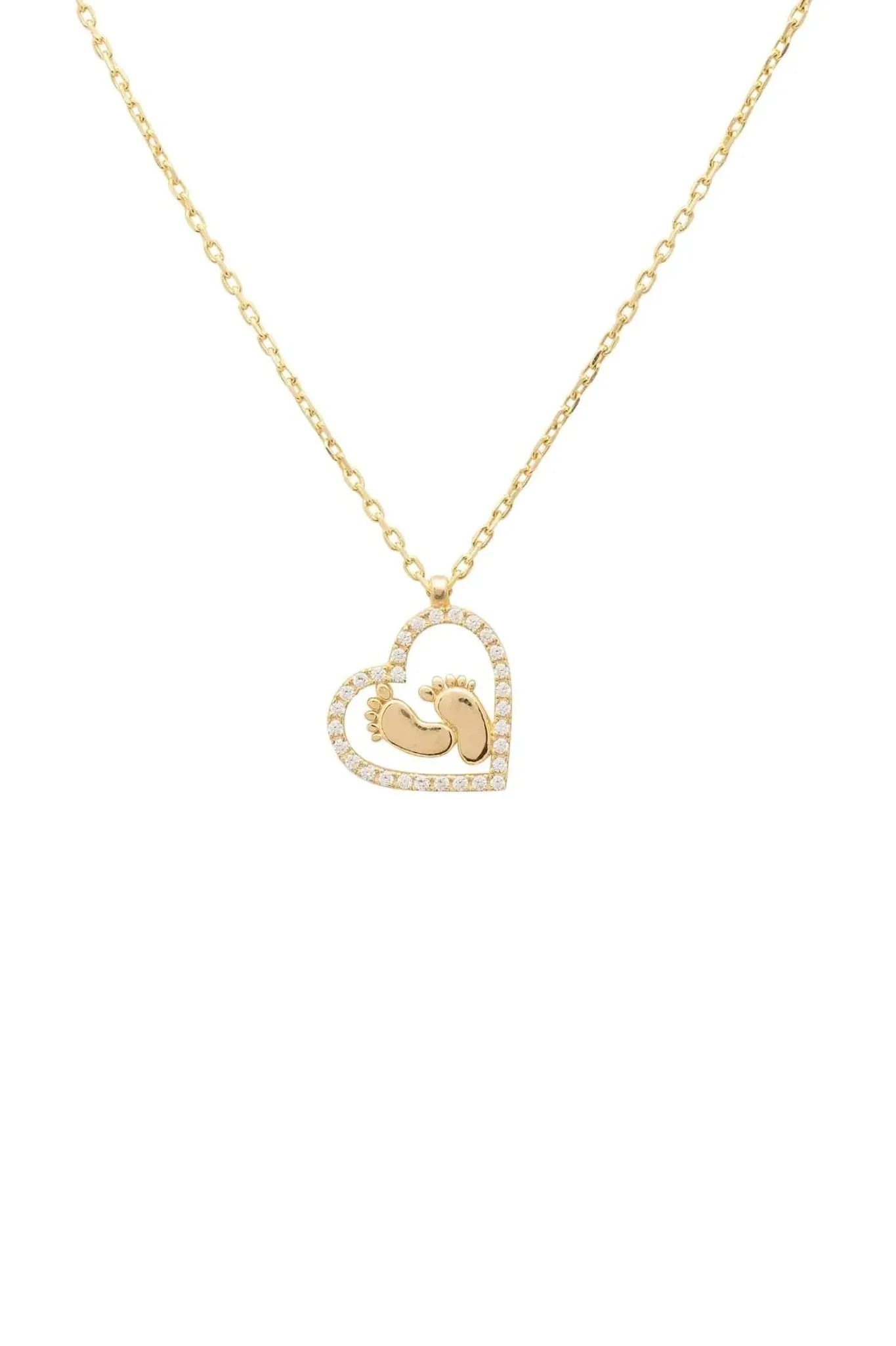 Heart Mum Pendant Necklace Gold - LATELITA Necklaces