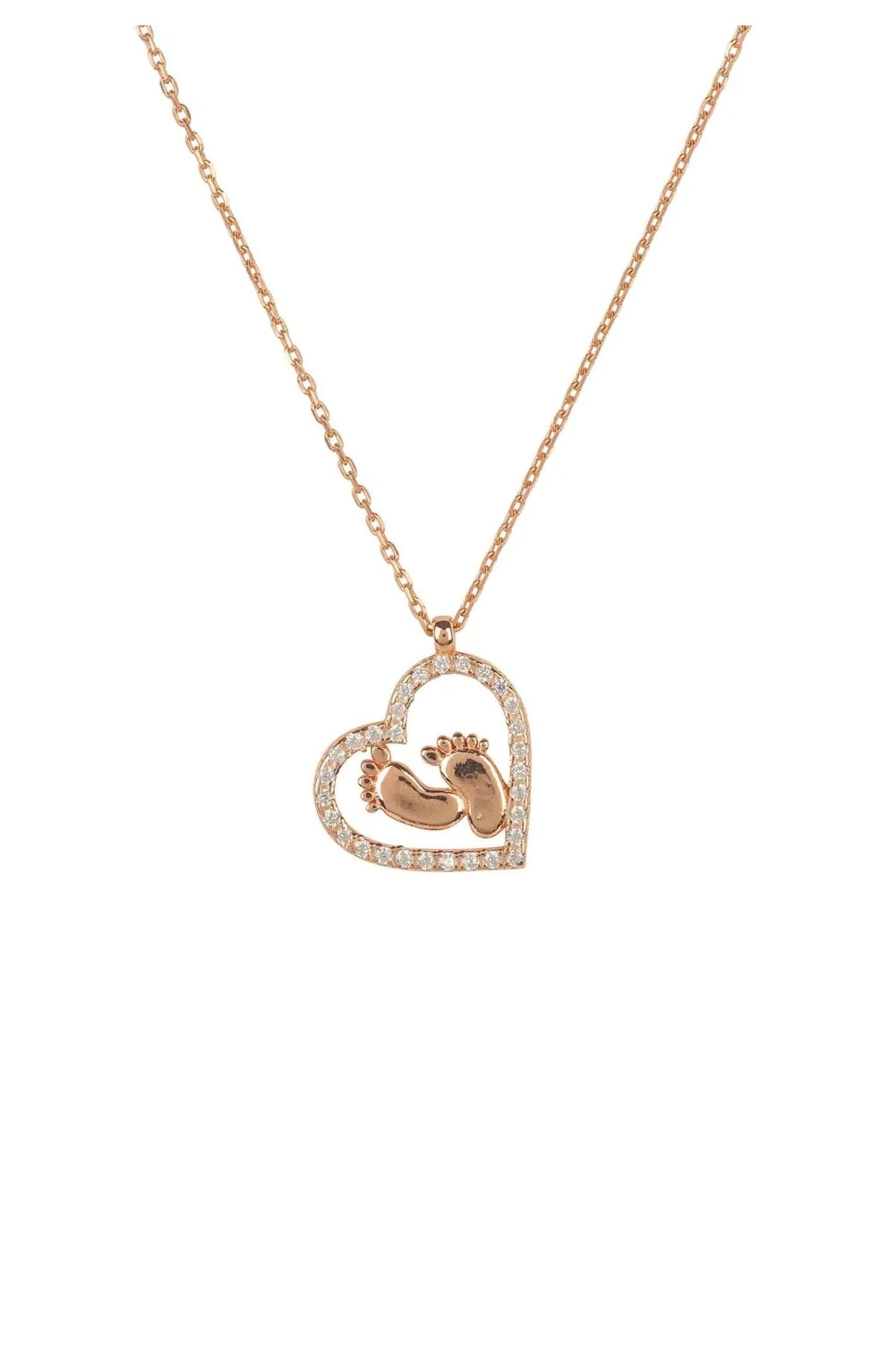Heart Mum Pendant Necklace Rosegold - LATELITA Necklaces