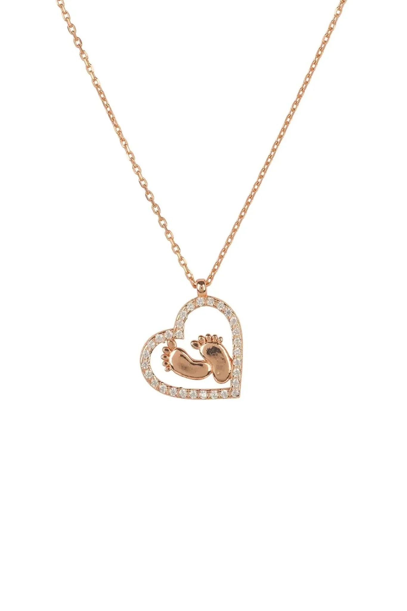 Heart Mum Pendant Necklace Rosegold - LATELITA Necklaces
