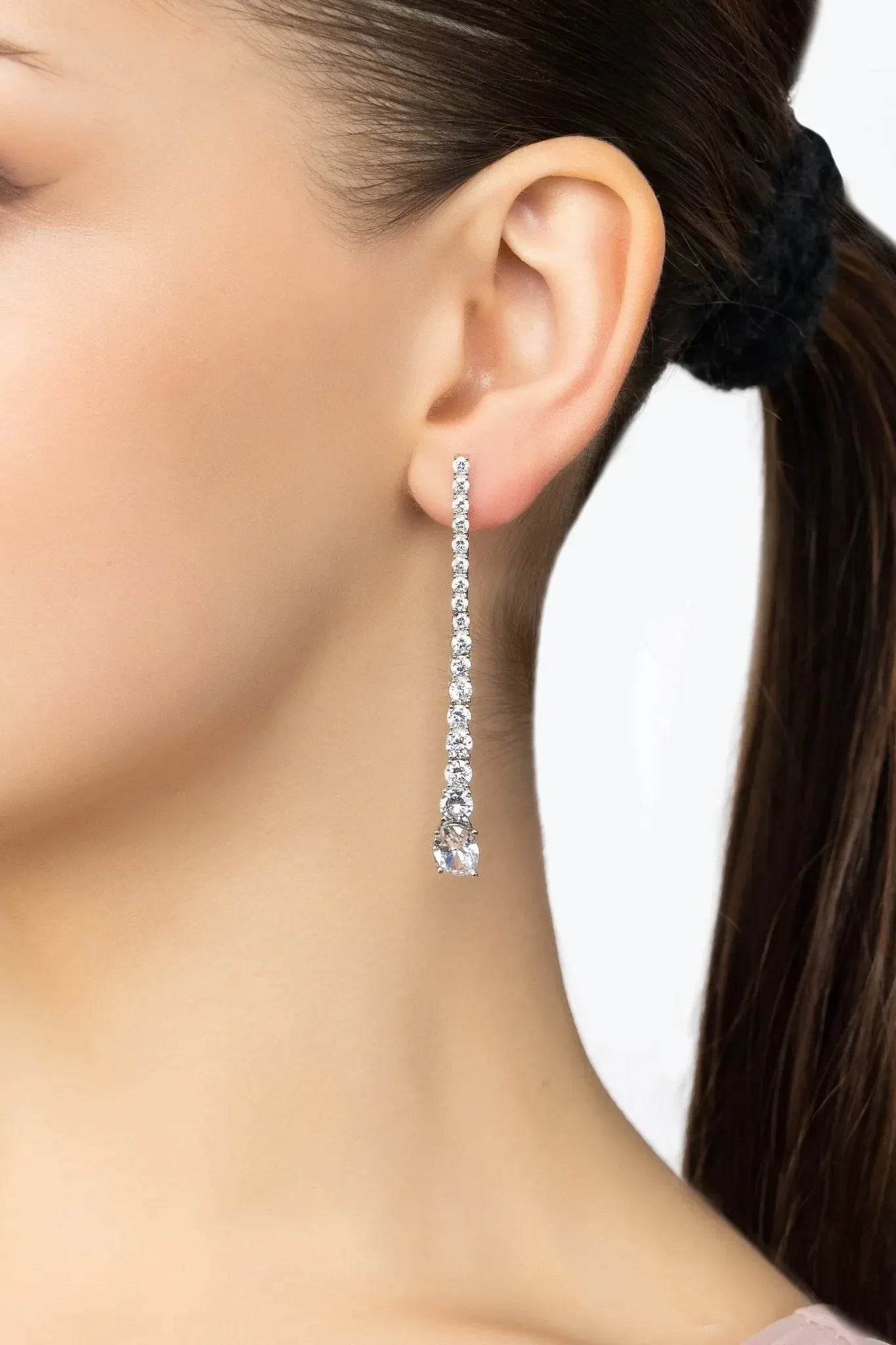 Hollywood Drop Earrings Silver - LATELITA Earrings