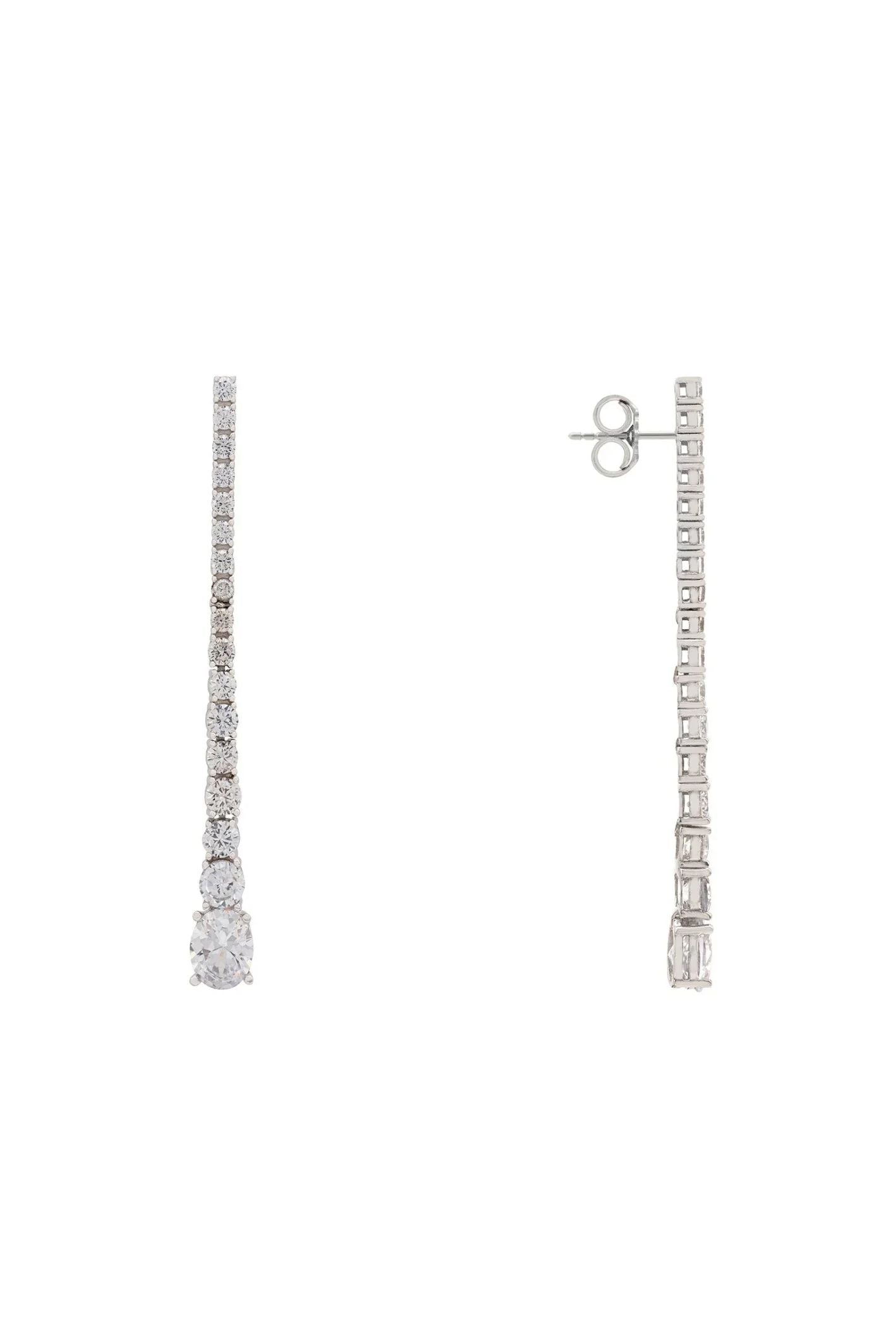 Hollywood Drop Earrings Silver - LATELITA Earrings