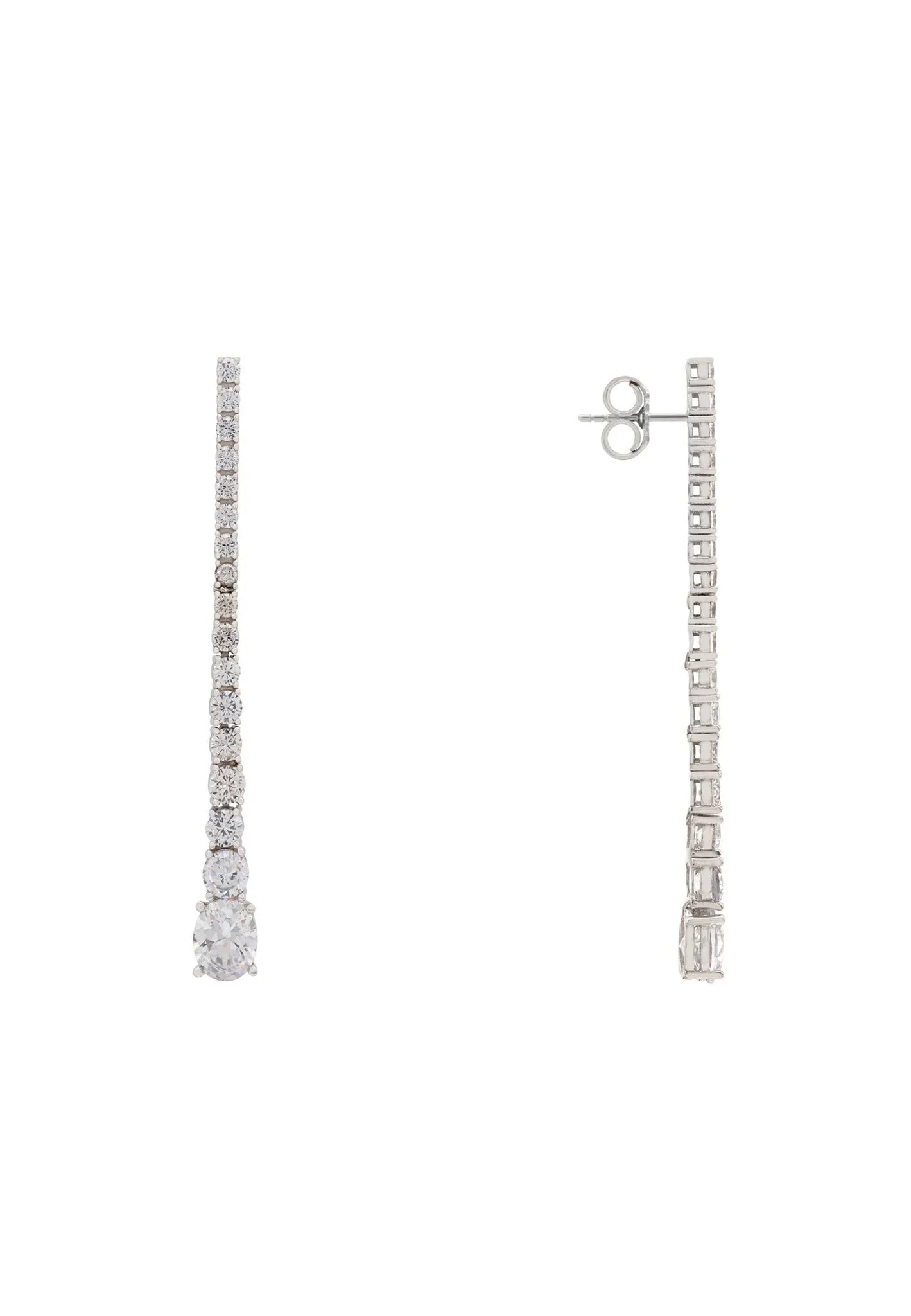 Hollywood Drop Earrings Silver - LATELITA Earrings