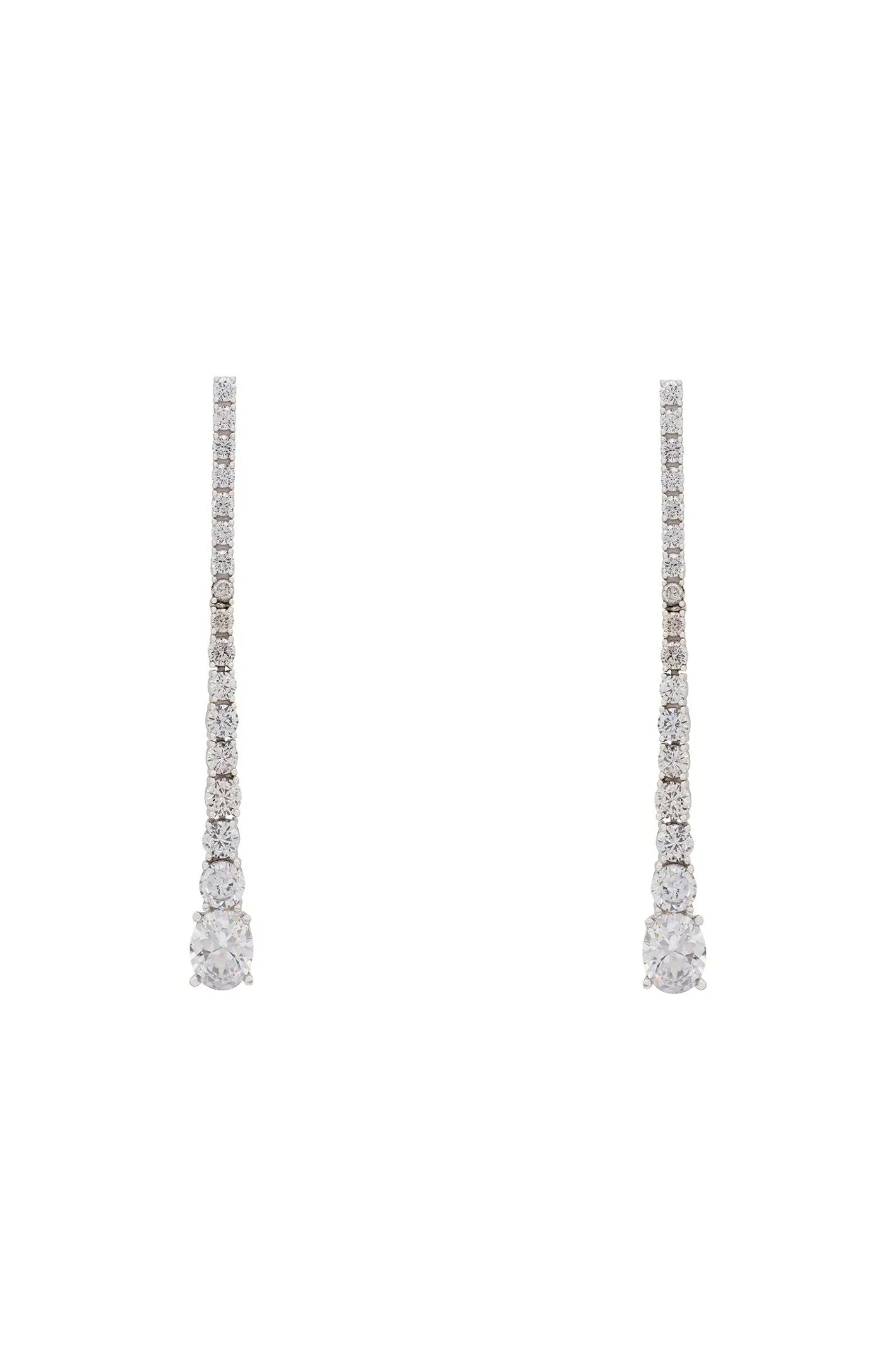 Hollywood Drop Earrings Silver - LATELITA Earrings
