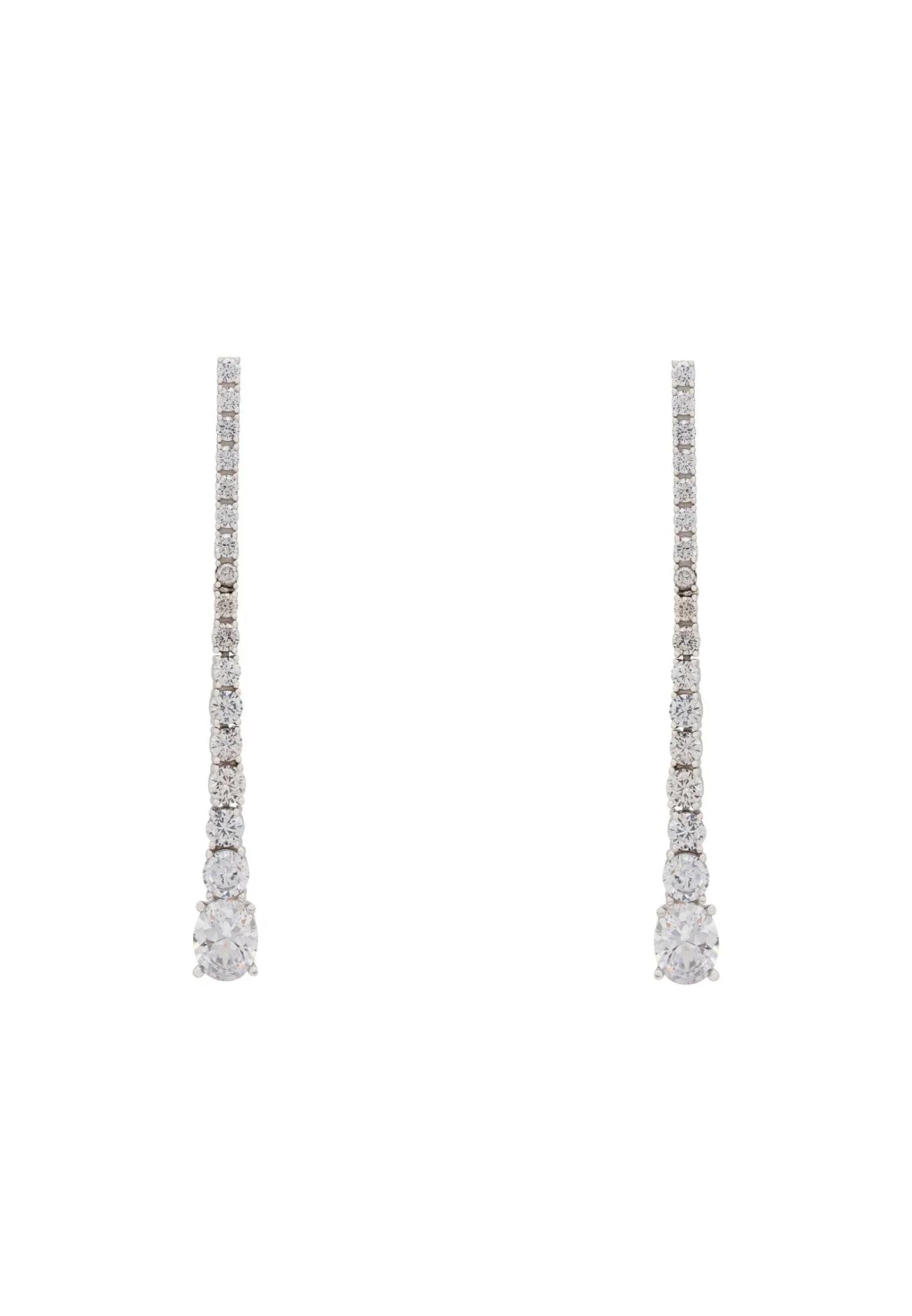 Hollywood Drop Earrings Silver - LATELITA Earrings