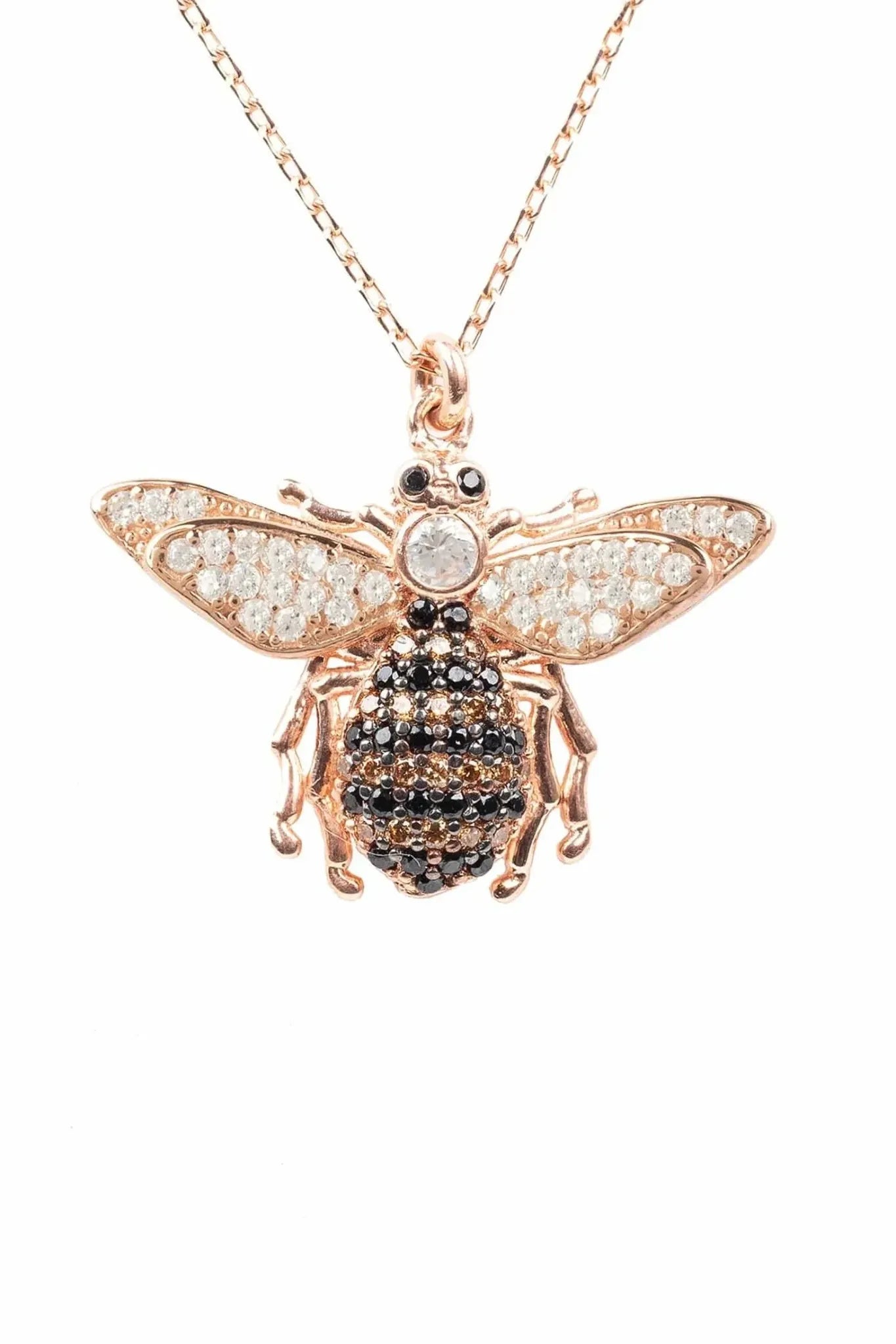 Honey Bee Pendant Necklace Rosegold - LATELITA Necklaces