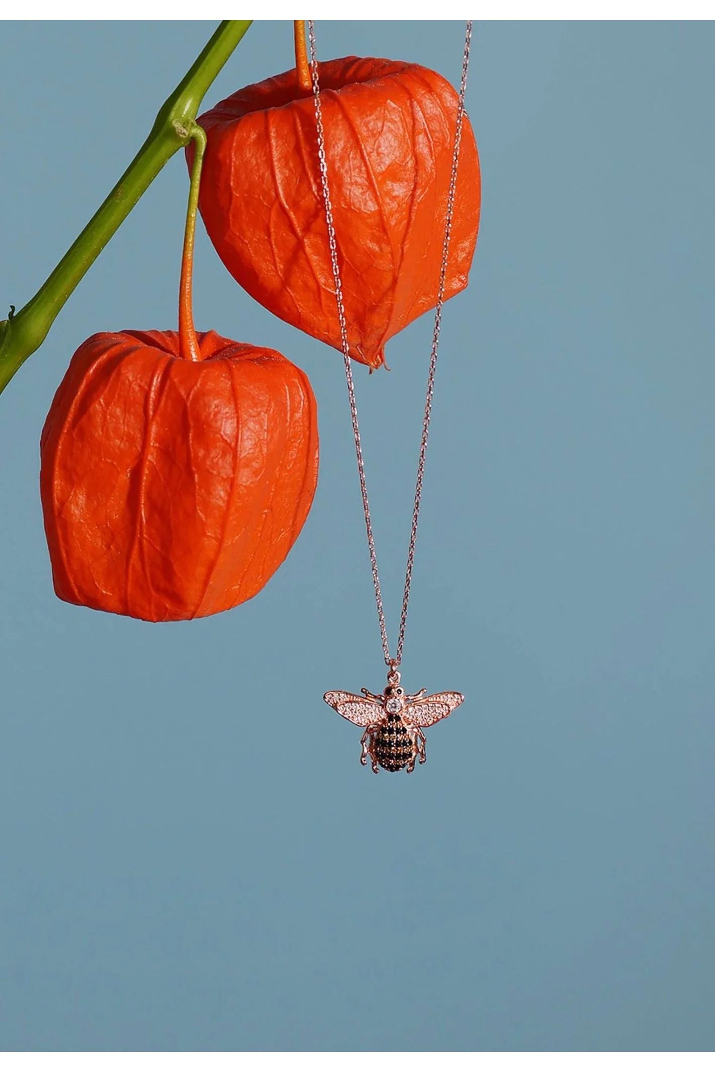Honey Bee Pendant Necklace Rosegold - LATELITA Necklaces