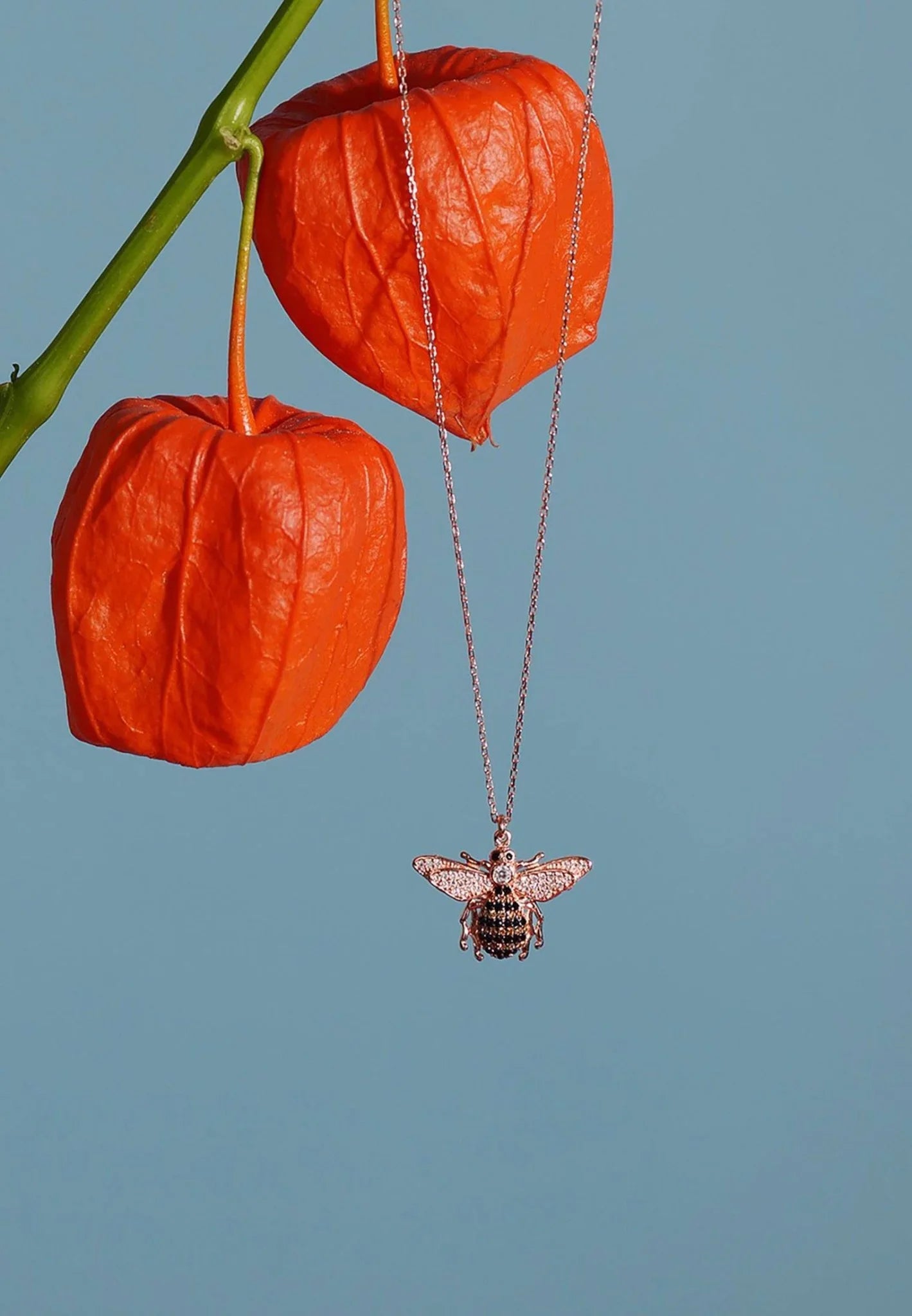 Honey Bee Pendant Necklace Rosegold - LATELITA Necklaces