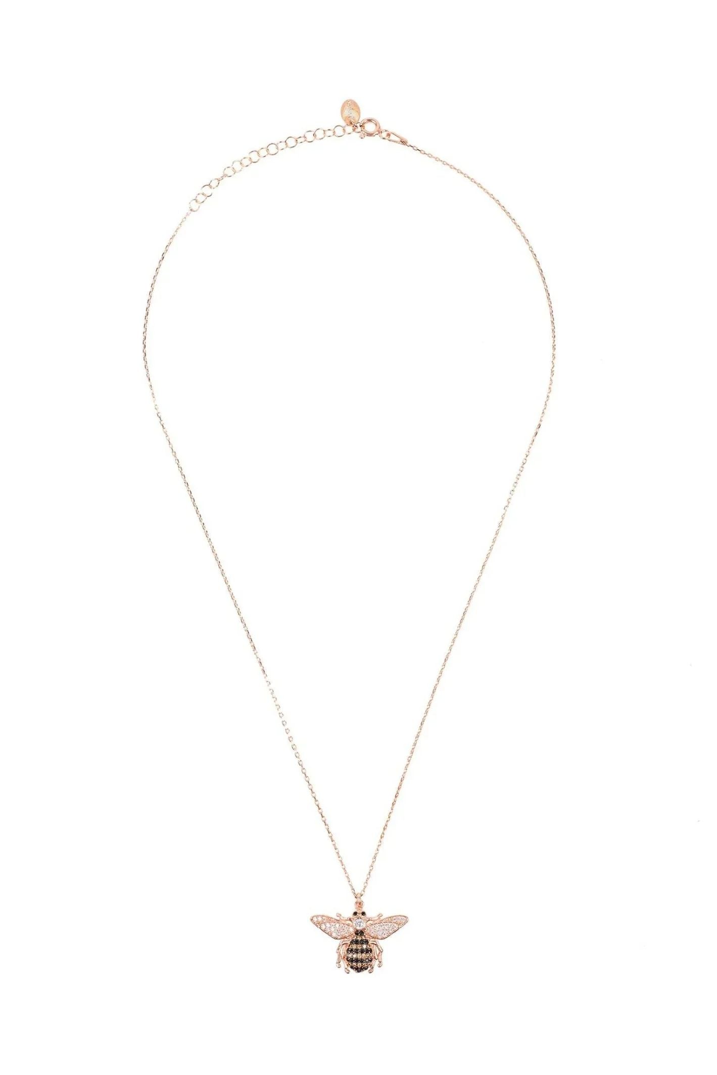 Honey Bee Pendant Necklace Rosegold - LATELITA Necklaces