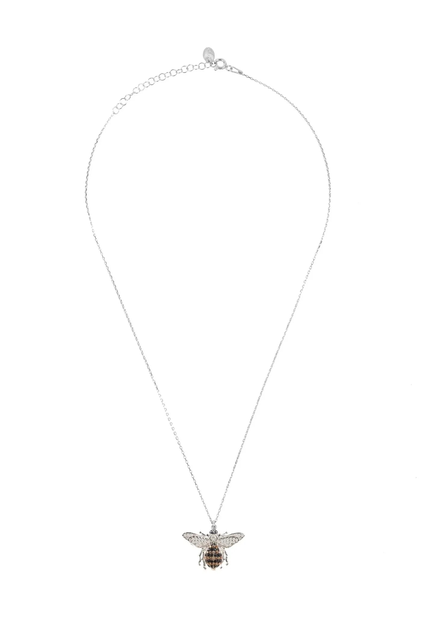 Honey Bee Pendant Necklace Silver - LATELITA Necklaces