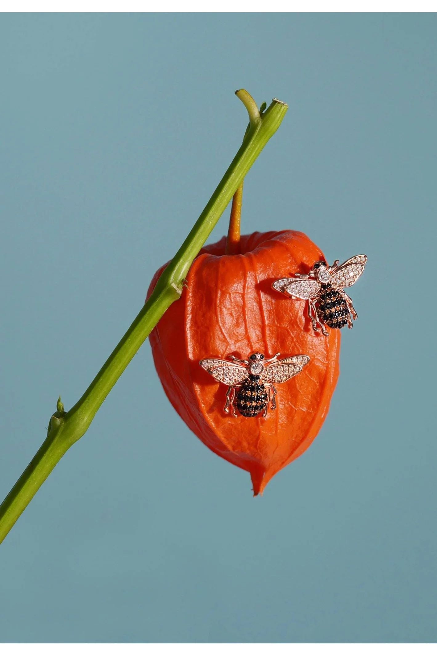 Honey Bee Stud Earrings Rosegold - LATELITA Earrings