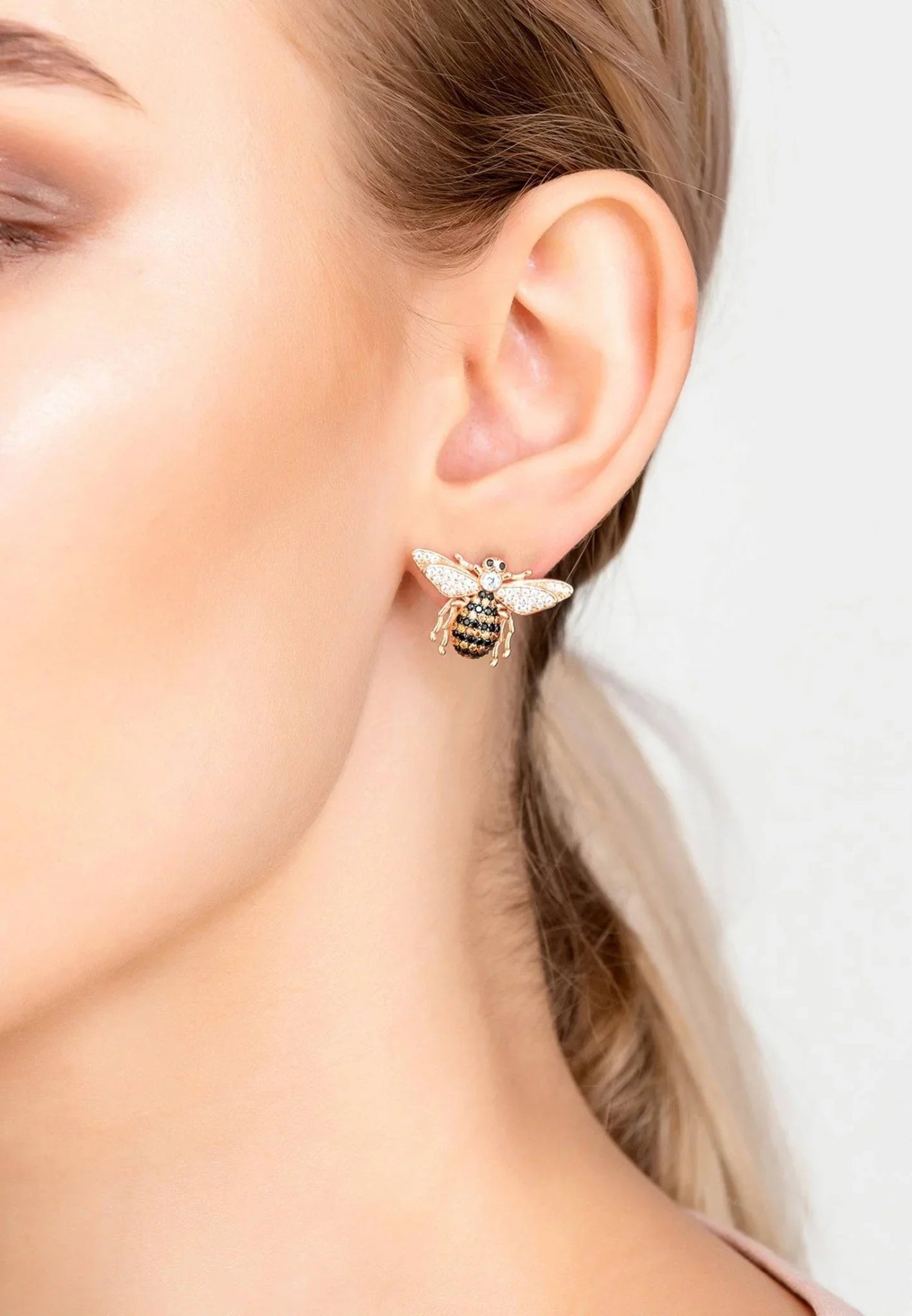 Honey Bee Stud Earrings Rosegold - LATELITA Earrings