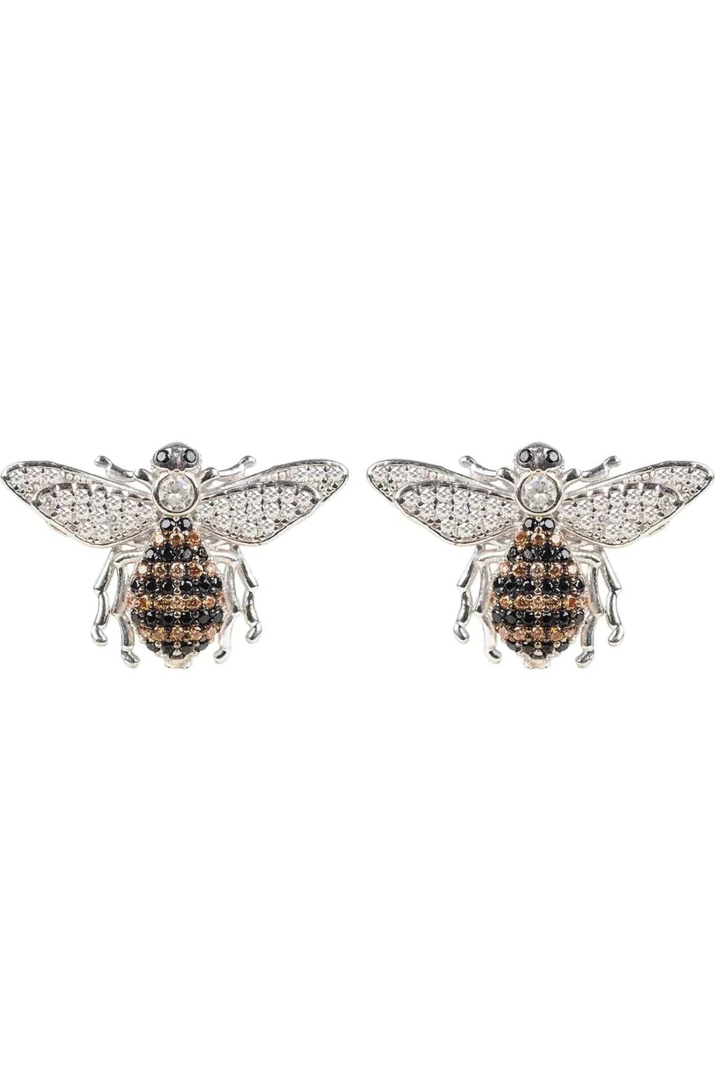 Honey Bee Stud Earrings Silver - LATELITA Earrings