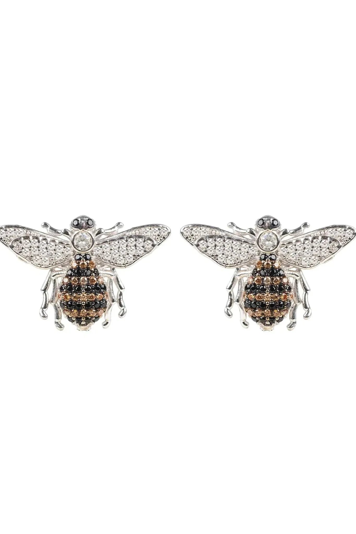 Honey Bee Stud Earrings Silver - LATELITA Earrings
