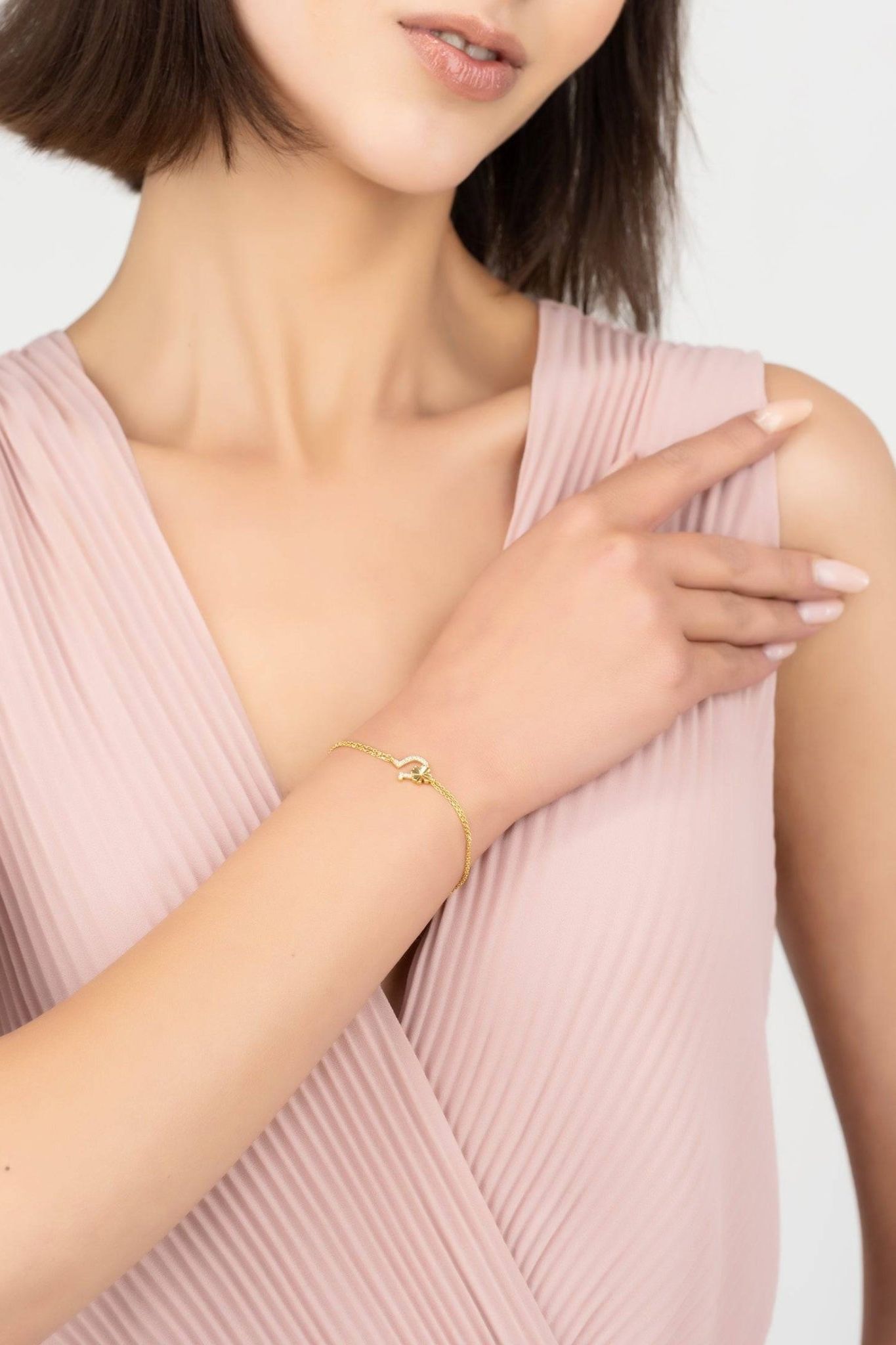 Horseshoe And Shamrock Bracelet Gold - LATELITA Bracelets