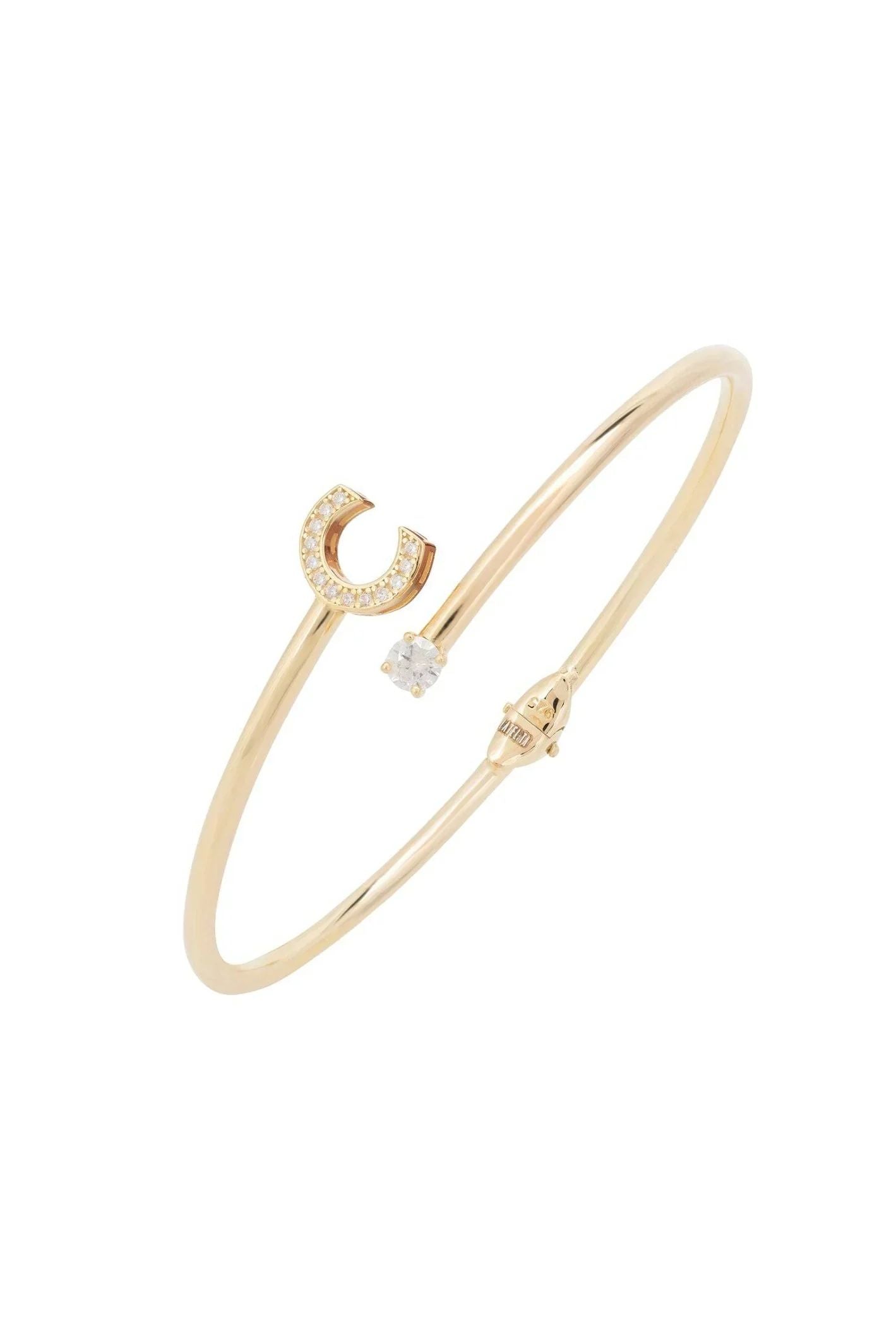 Initial Bangle Gold C - LATELITA Bracelets