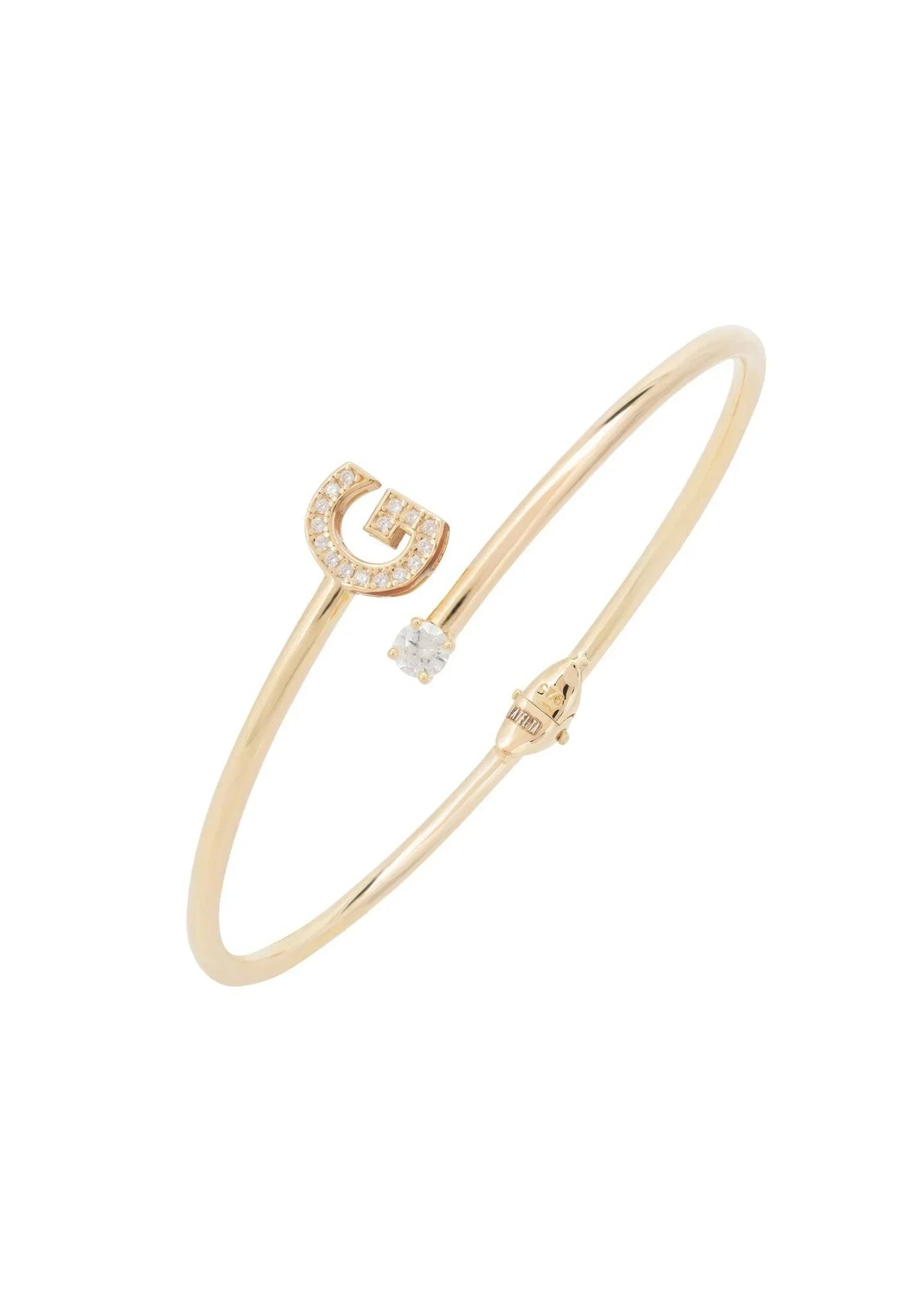 Initial Bangle Gold G - LATELITA Bracelets