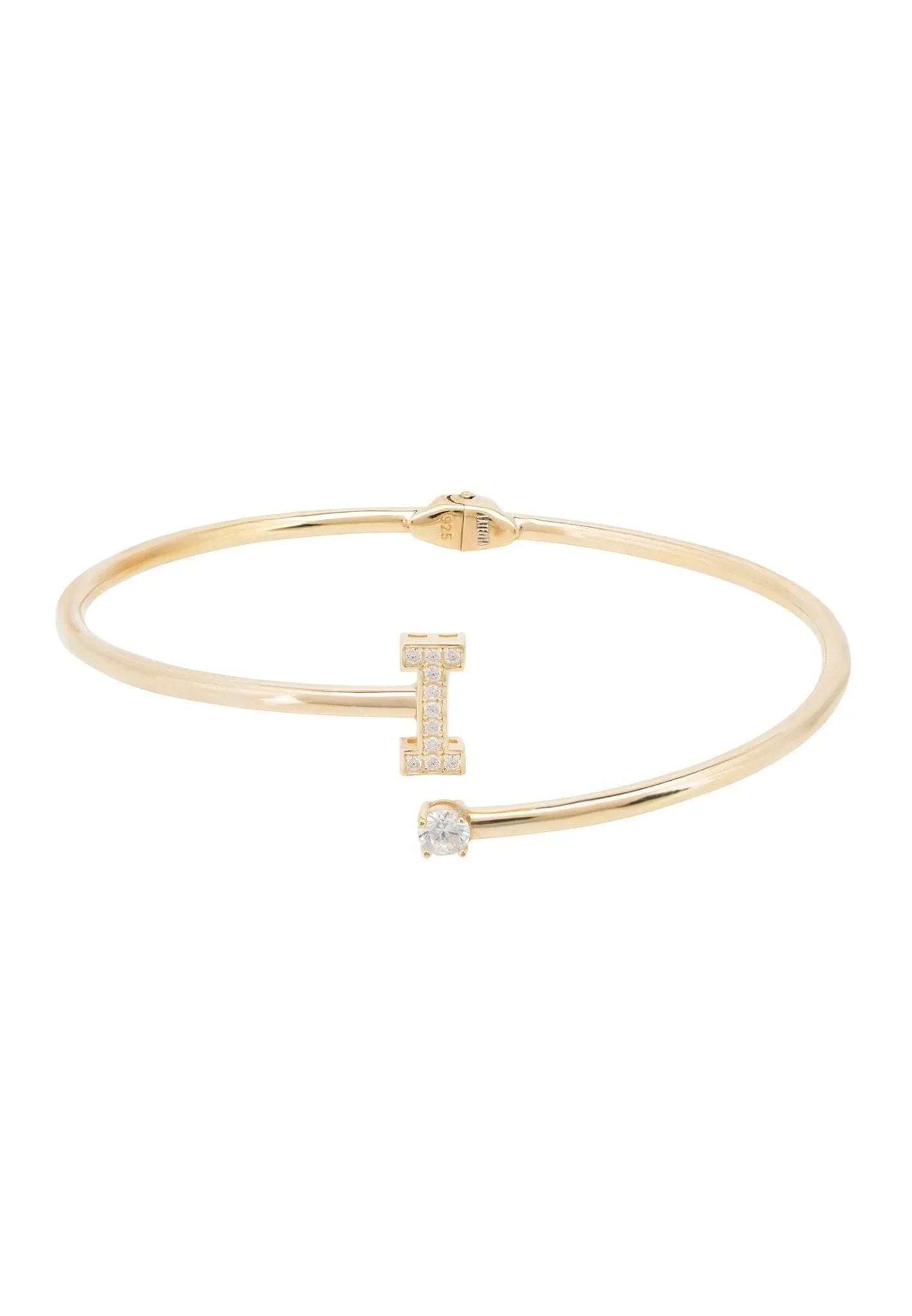Initial Bangle Gold I - LATELITA Bracelets