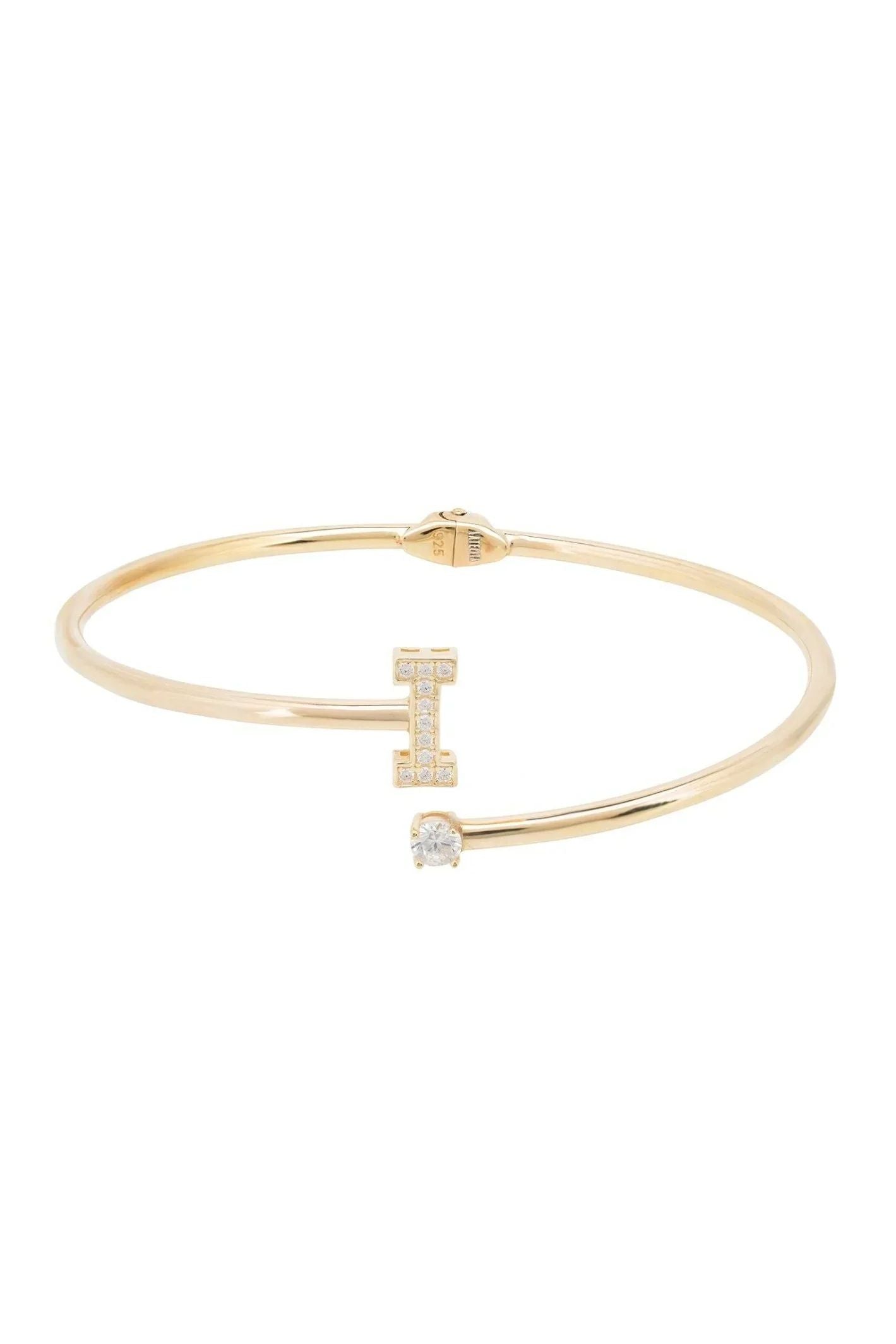 Initial Bangle Gold I - LATELITA Bracelets
