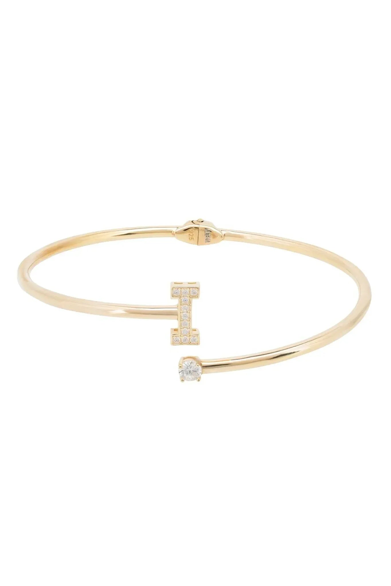 Initial Bangle Gold I - LATELITA Bracelets