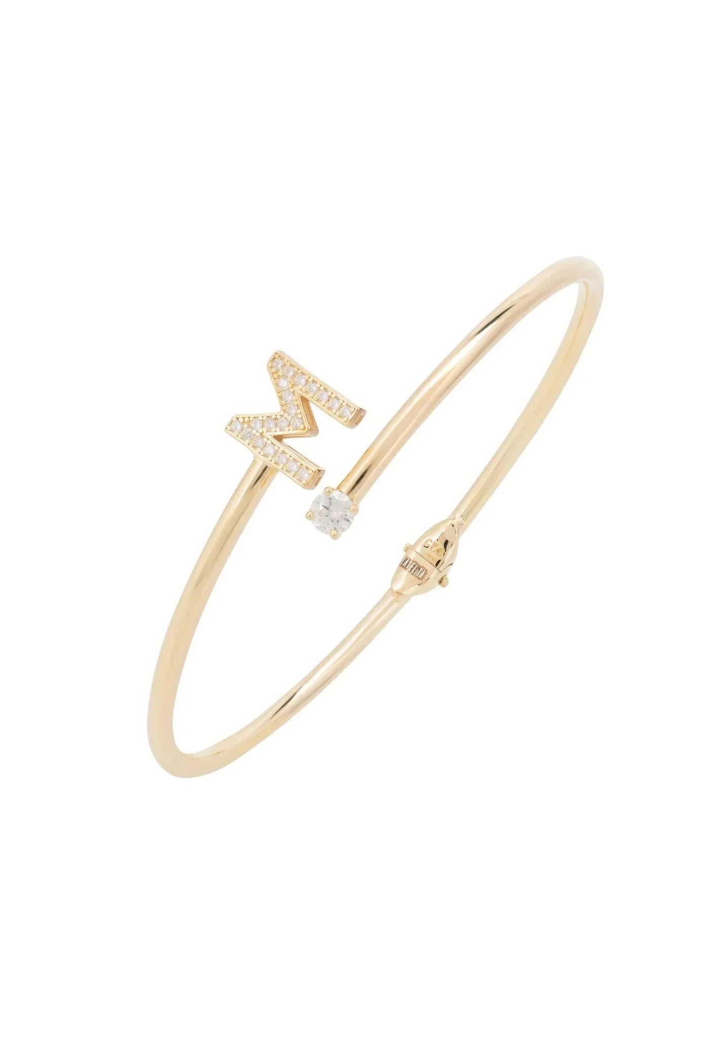 Initial Bangle Gold M - LATELITA Bracelets