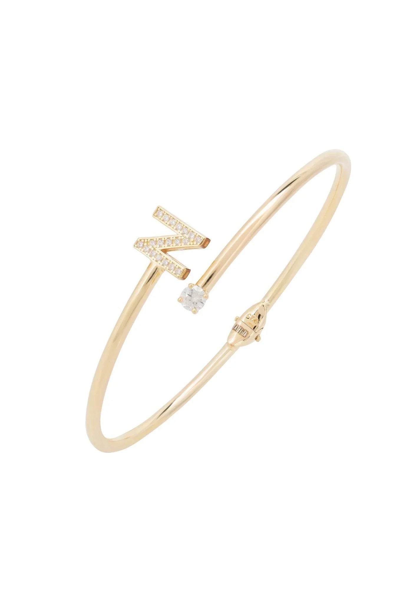 Initial Bangle Gold N - LATELITA Bracelets
