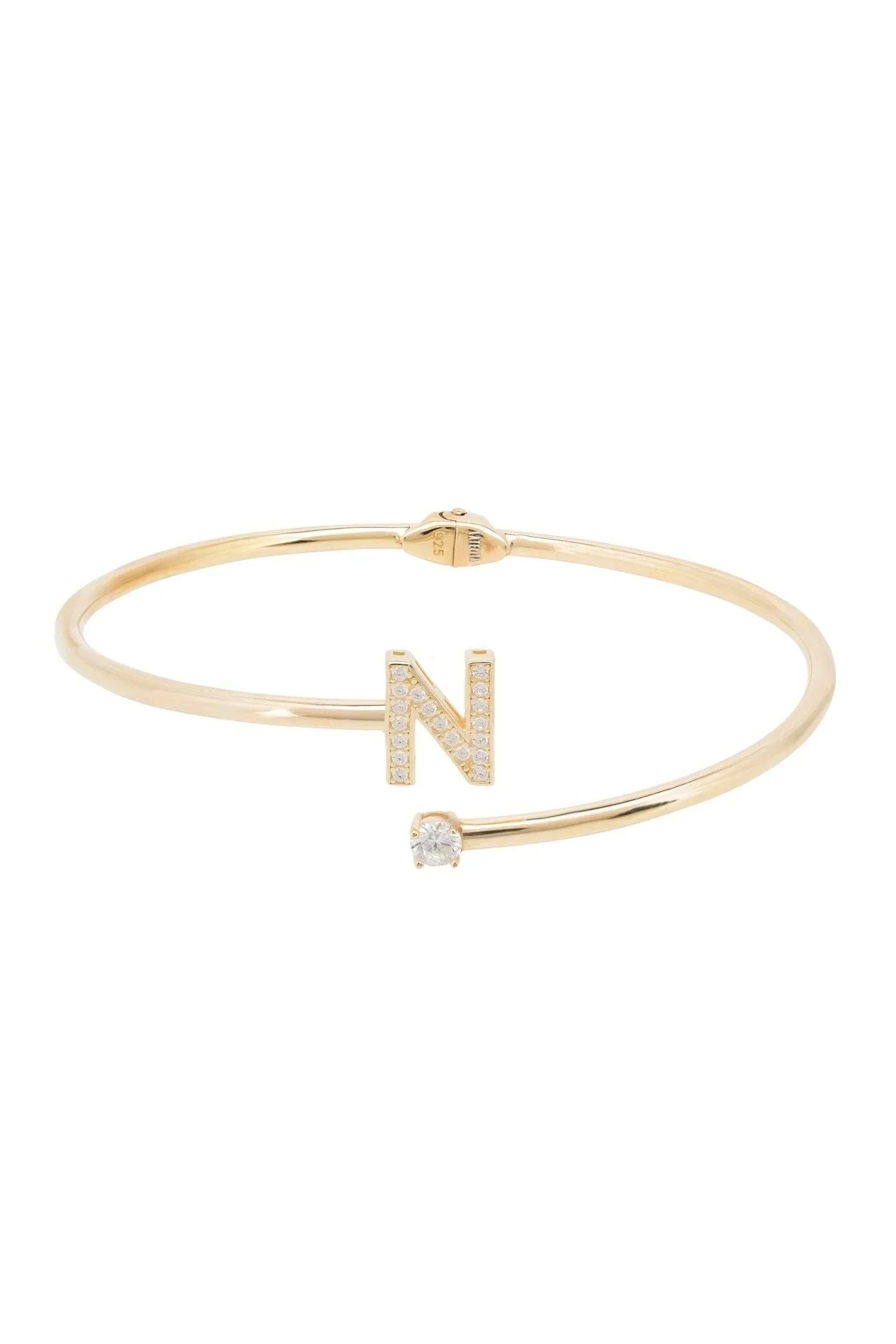 Initial Bangle Gold N - LATELITA Bracelets