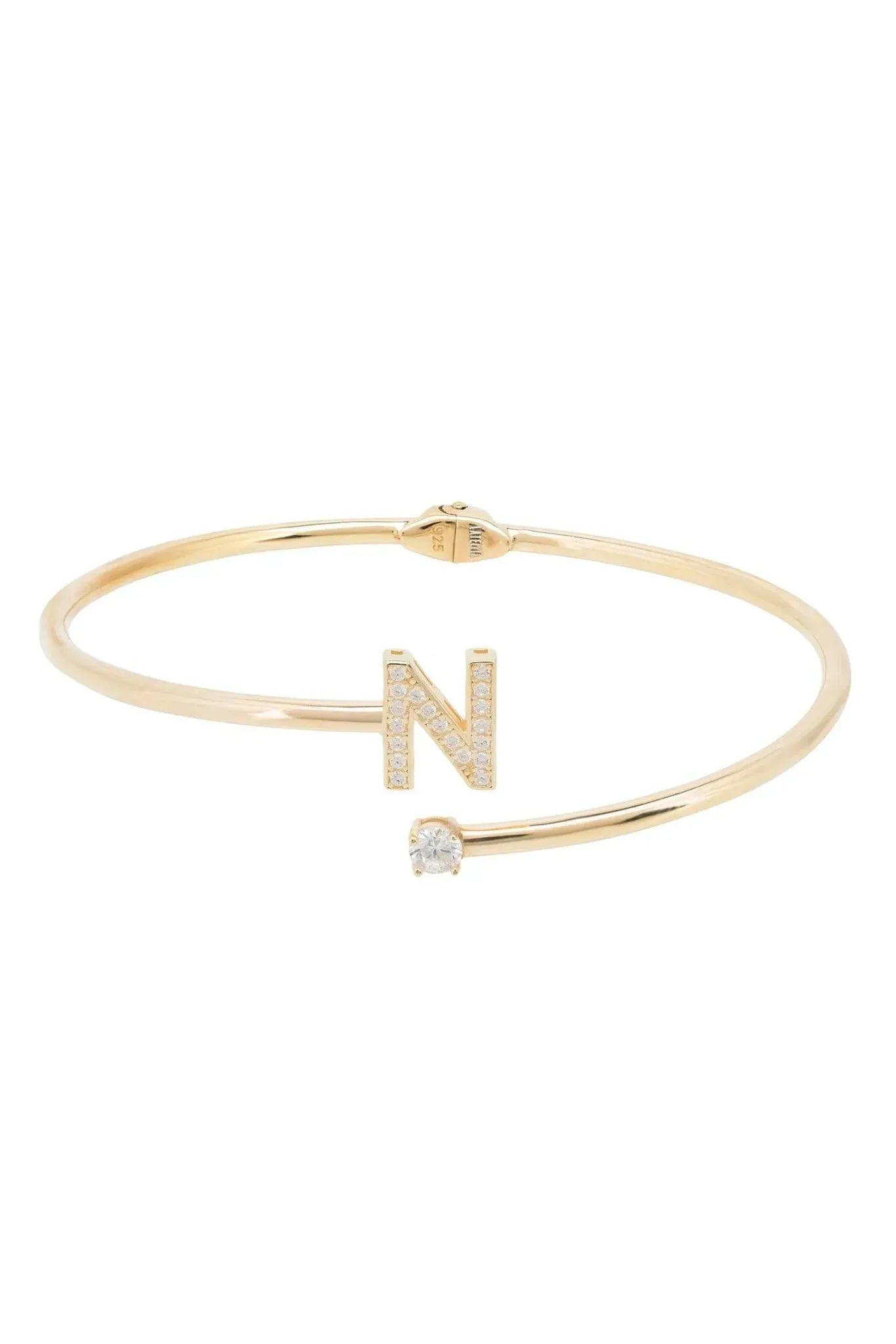 Initial Bangle Gold N - LATELITA Bracelets