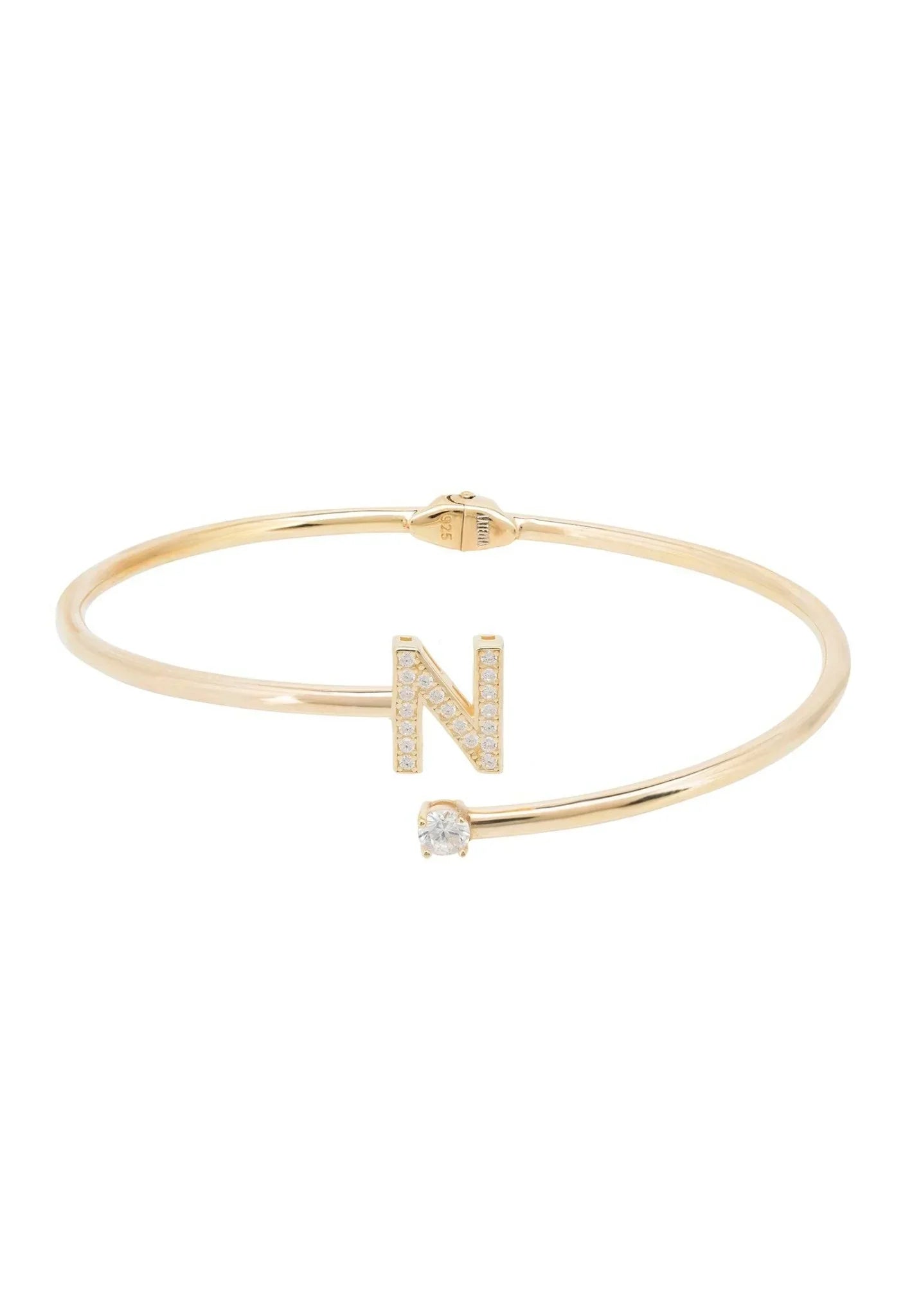 Initial Bangle Gold N - LATELITA Bracelets